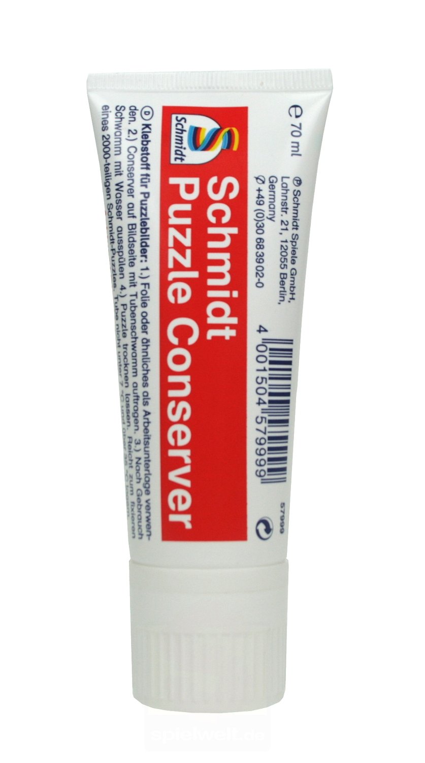 Schmidt 57999 Puzzle Glue Tube 70ml - Strong Adhesive for Jigsaw Puzzles - Perfect for Preserving and Framing Finished Puzzles