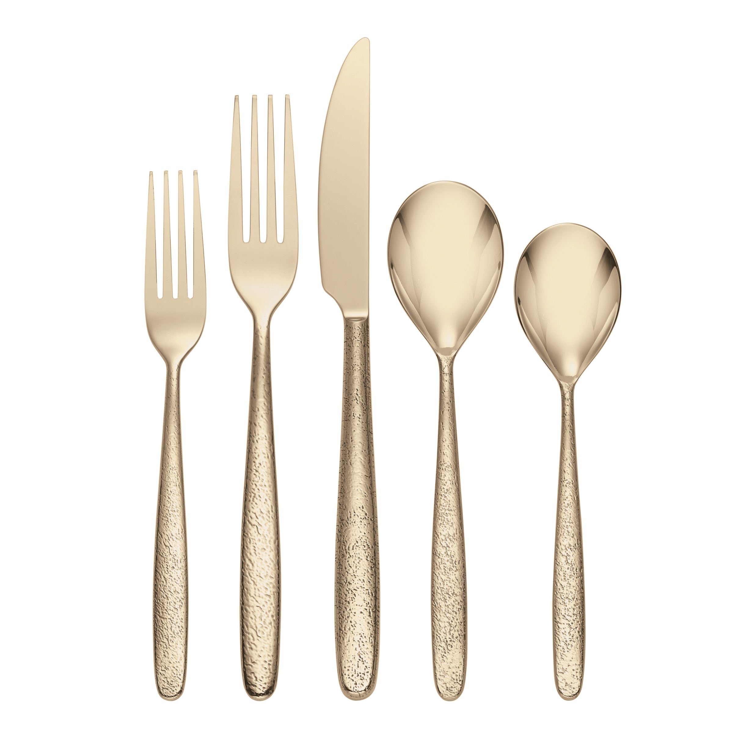 Storm Champagne 20-Piece Flatware Set - Premium Stainless Steel Silverware for Dining, Wedding & Housewarming Gifts - Elegant Tableware for Everyday Use & Special Occasions
