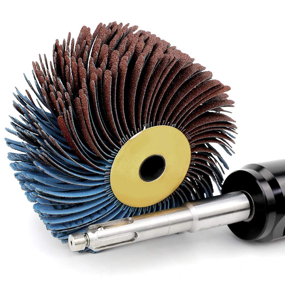 Pneumatic Wood Polisher Buffer with Jackfruit-Shaped Grinder & Emery Cloth Wheel - Professional Woodworking Groove Line Polishing Machine for Furniture, Cabinets & DIY Projects
