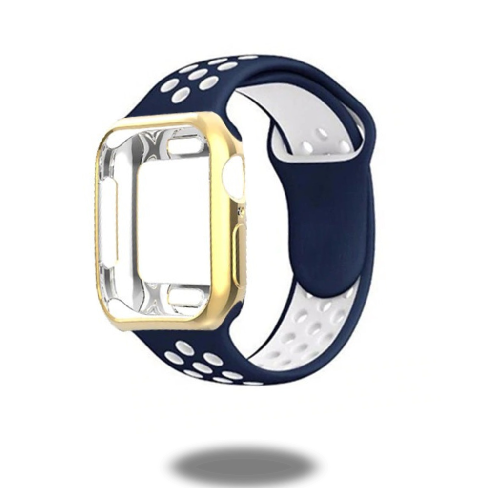 Sporty Silicone Band with Case - Durable & Comfortable Wristband for Smartwatches, Fitness Trackers - Perfect for Running, Gym & Outdoor Activities