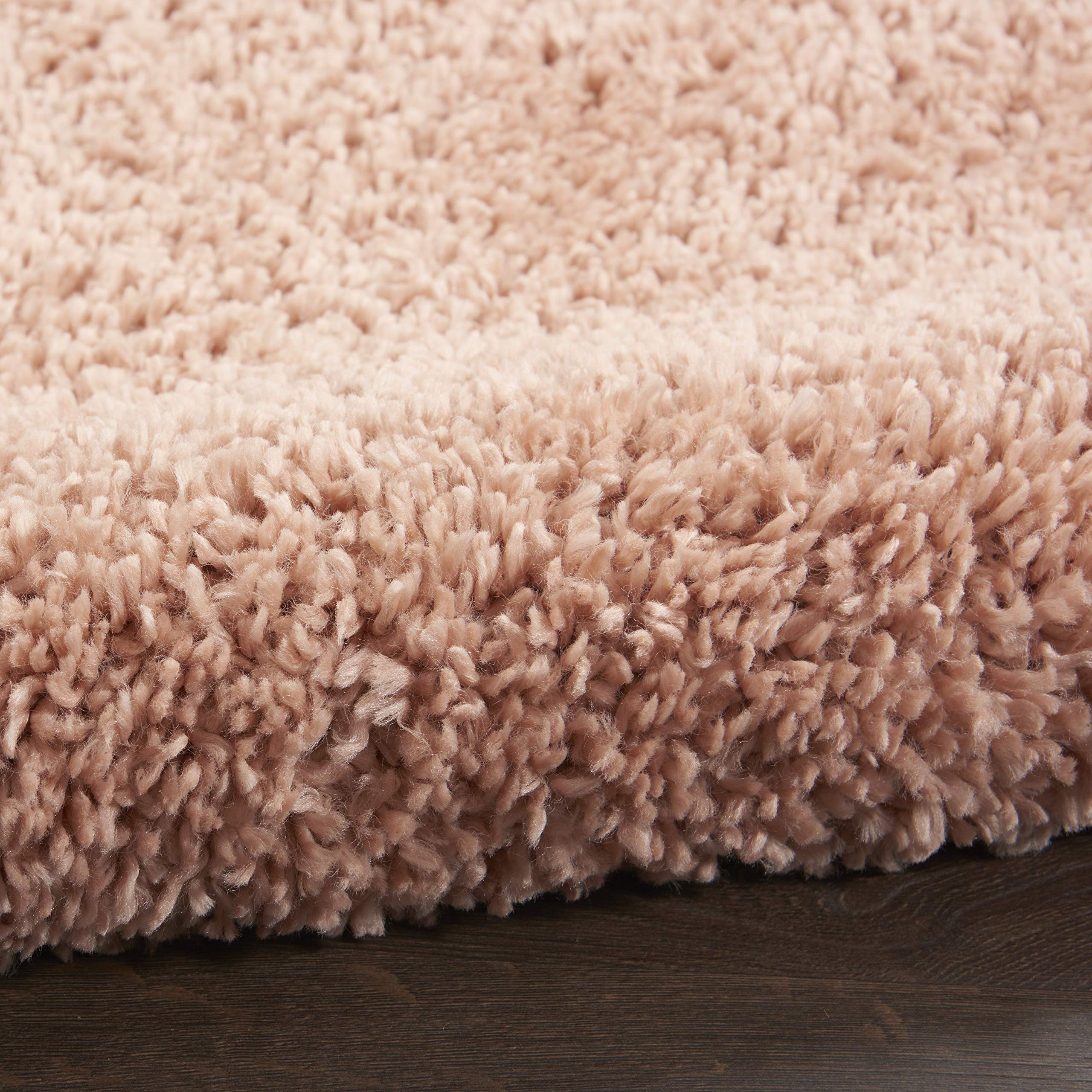 Nourison Malibu Shag Solid Blush 9' x 12' Area Rug - Soft Plush Easy-Clean Non-Shedding Shaggy Carpet for Bedroom, Living Room, Dining Room & Kitchen - Perfect for Cozy Home Decor and High-Traffic Areas