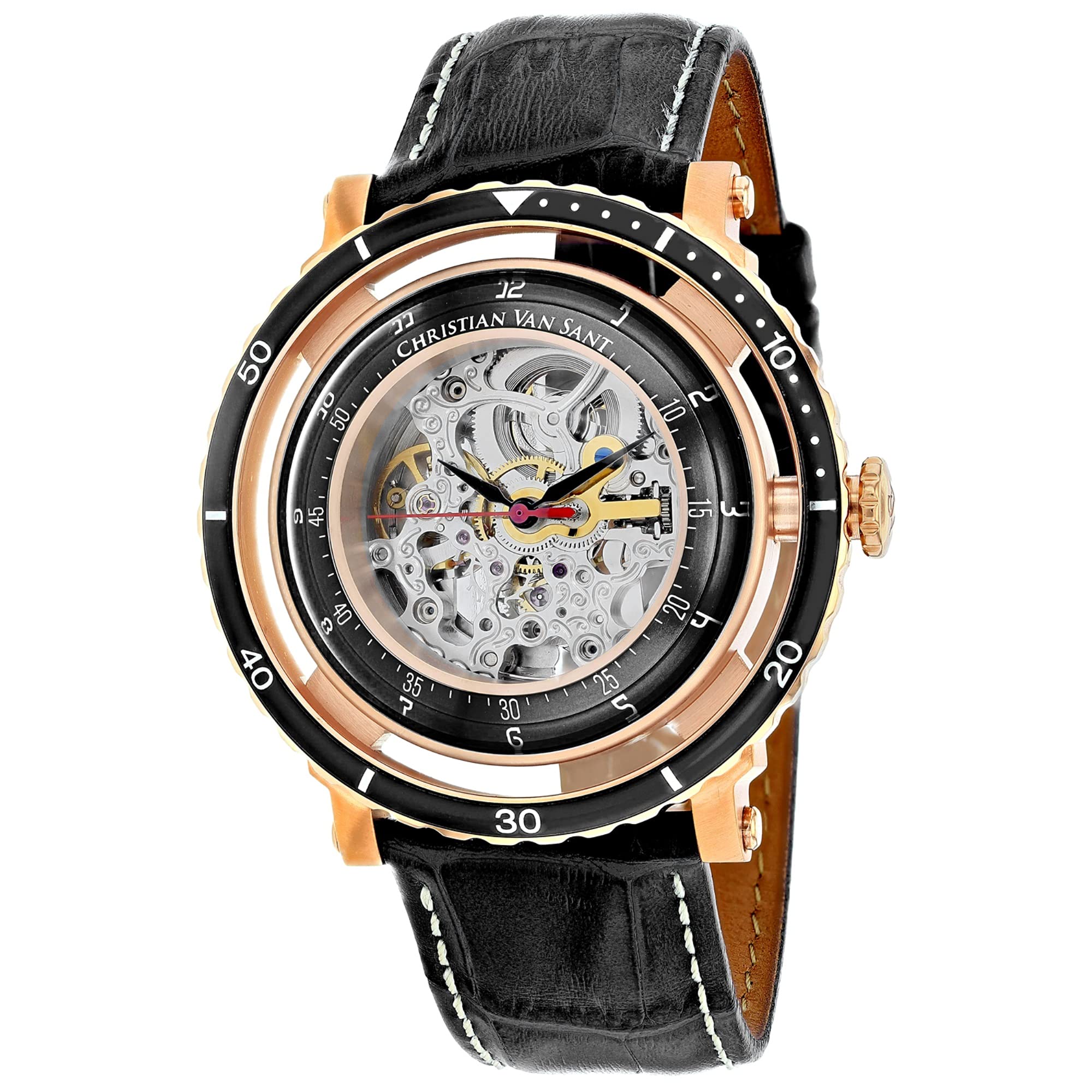 Men's Stainless Steel Dome Watch CV0749 - Waterproof Analog Wristwatch for Business, Casual & Outdoor Activities