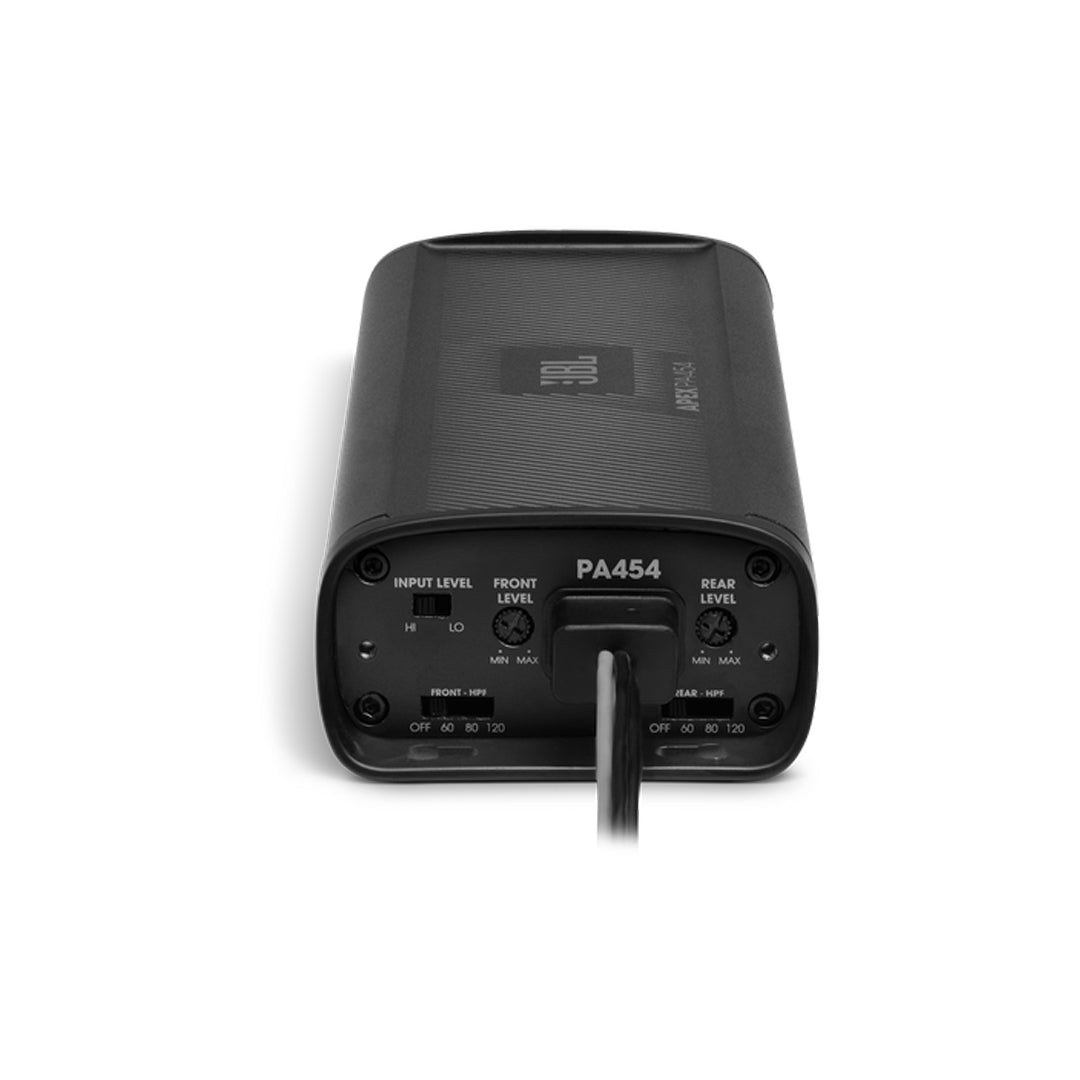 JBL APEX PA454 4-Channel Full Range Powersports Amplifier 180W - Perfect for Motorcycles, ATVs, and Marine Audio Systems