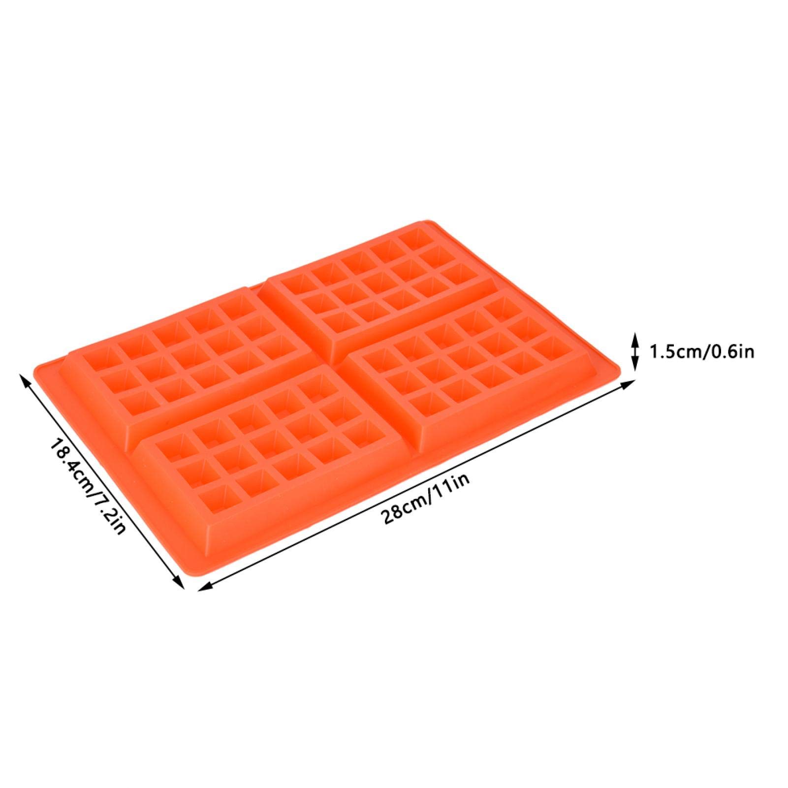 Non-Stick Silicone Waffle Mold - 4/5 Cavity Baking Pan for Cakes, Muffins & Chocolate - Perfect for Home Baking, Party Desserts & DIY Treats