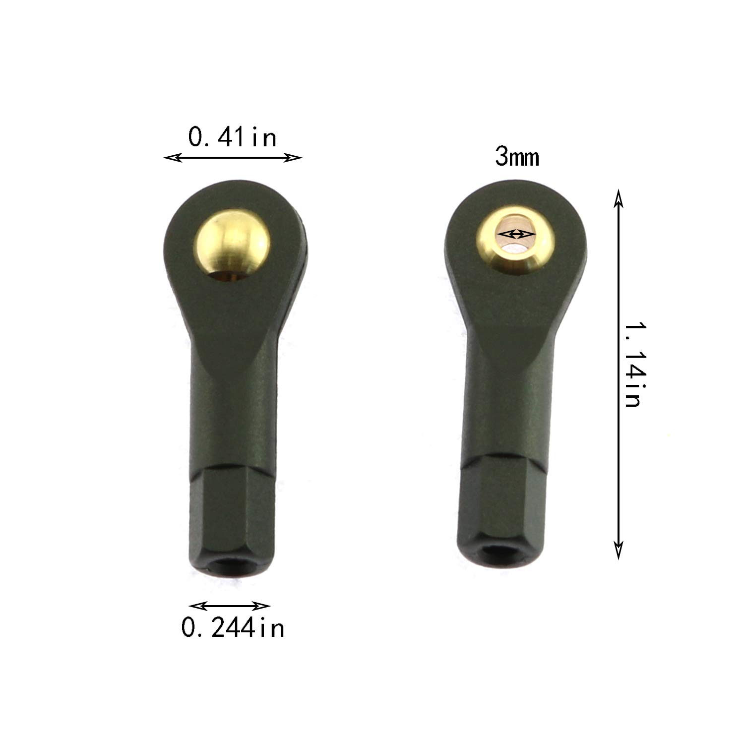 Maxmoral 5pcs M3 Ball Joint Link for RC Cars - DIY Accessories for Model Cars, Boats & Airplanes
