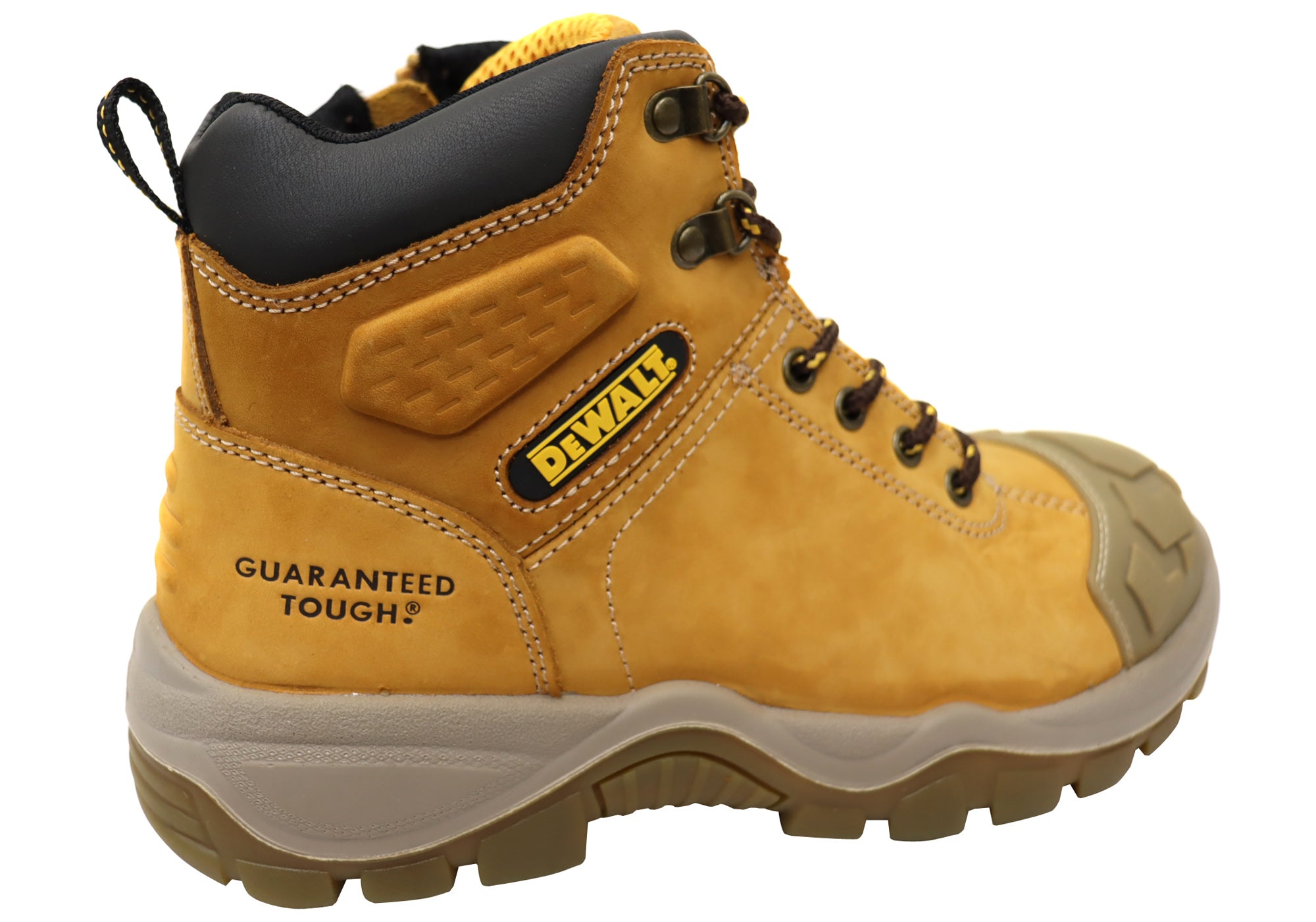 DeWALT PRO Comfort Ashton Men's Side Zip Leather Safety Work Boots - Durable & Slip Resistant for Construction & Industrial Use