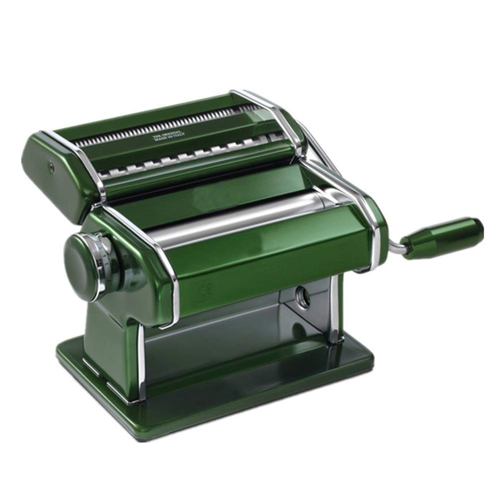 ZKS-KS Delicate Manual Pasta Maker Machine - Hand Crank Noodle Roller for Fresh Homemade Spaghetti, Fettuccine & Lasagna (Green, Free Size) | Perfect for Italian Cooking, Family Meals & Restaurant-Quality Pasta at Home