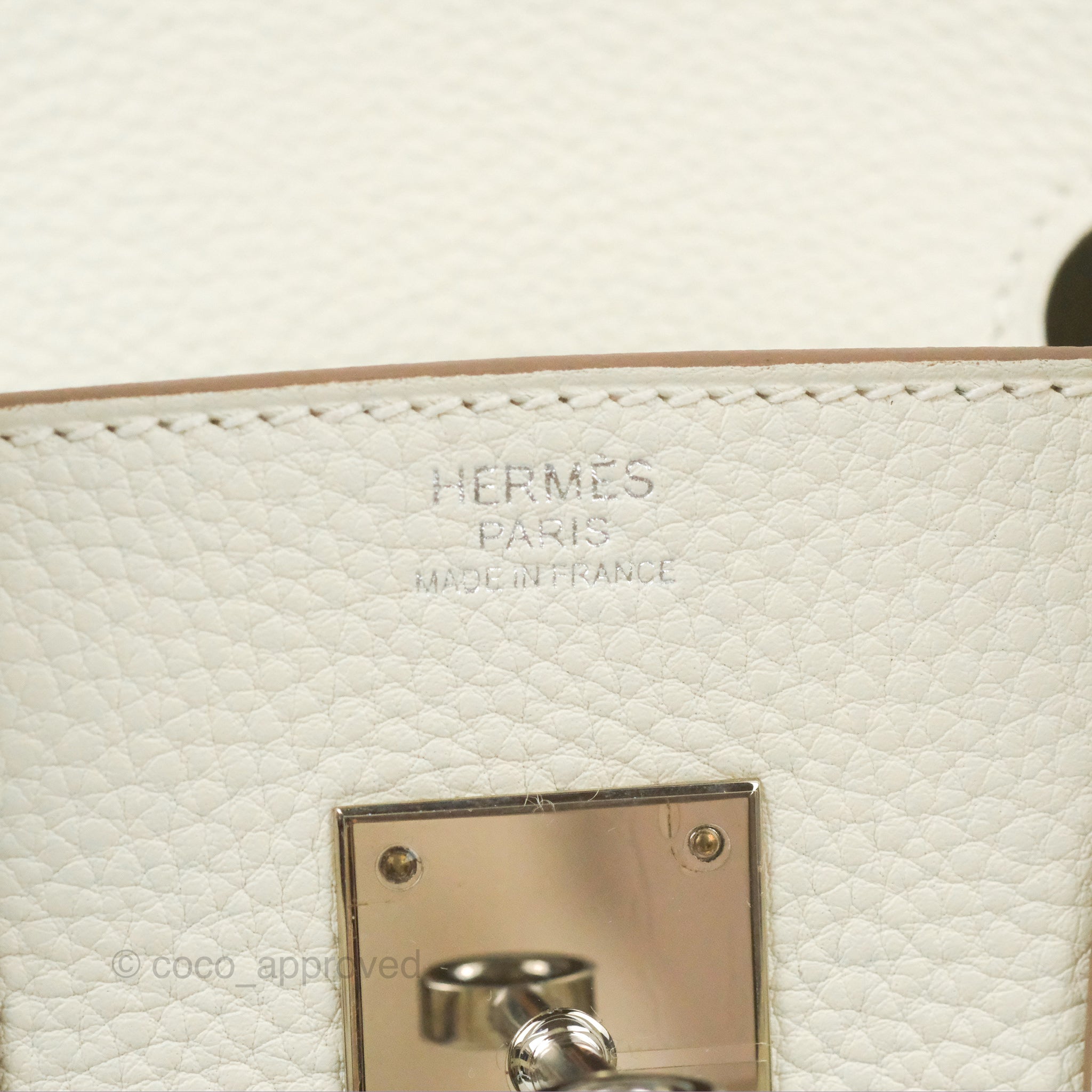 Authentic Hermès Retourne Birkin 30 Handbag in Mushroom Togo Leather with Palladium Hardware - Luxury Designer Tote for Women, Perfect for Office, Travel & Special Occasions