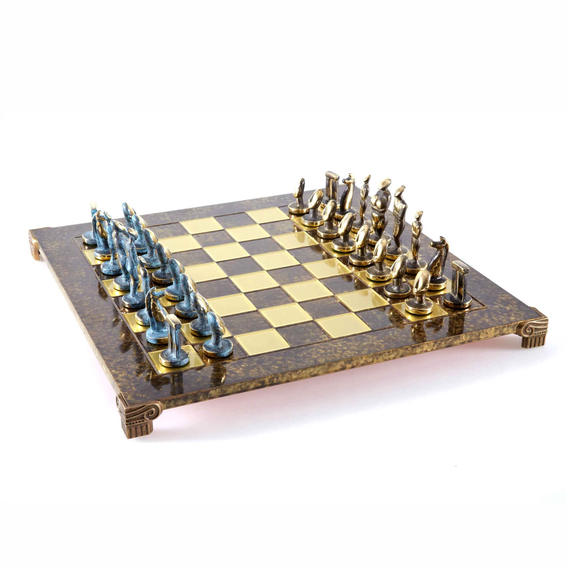 Handmade Cycladic Art Chess Set - Ancient Greek Inspired Chess Board Game for Collectors & Home Decor | Perfect for Gifts, Game Nights & Interior Design