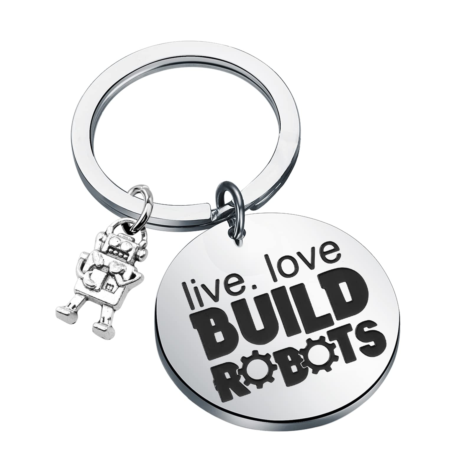 TGBJE Robotics Team Thank You Gift - Live Love Build Robots Keychain for Robot Lovers & Engineers | Perfect for STEM Students, Robotics Competitions & Tech Enthusiasts
