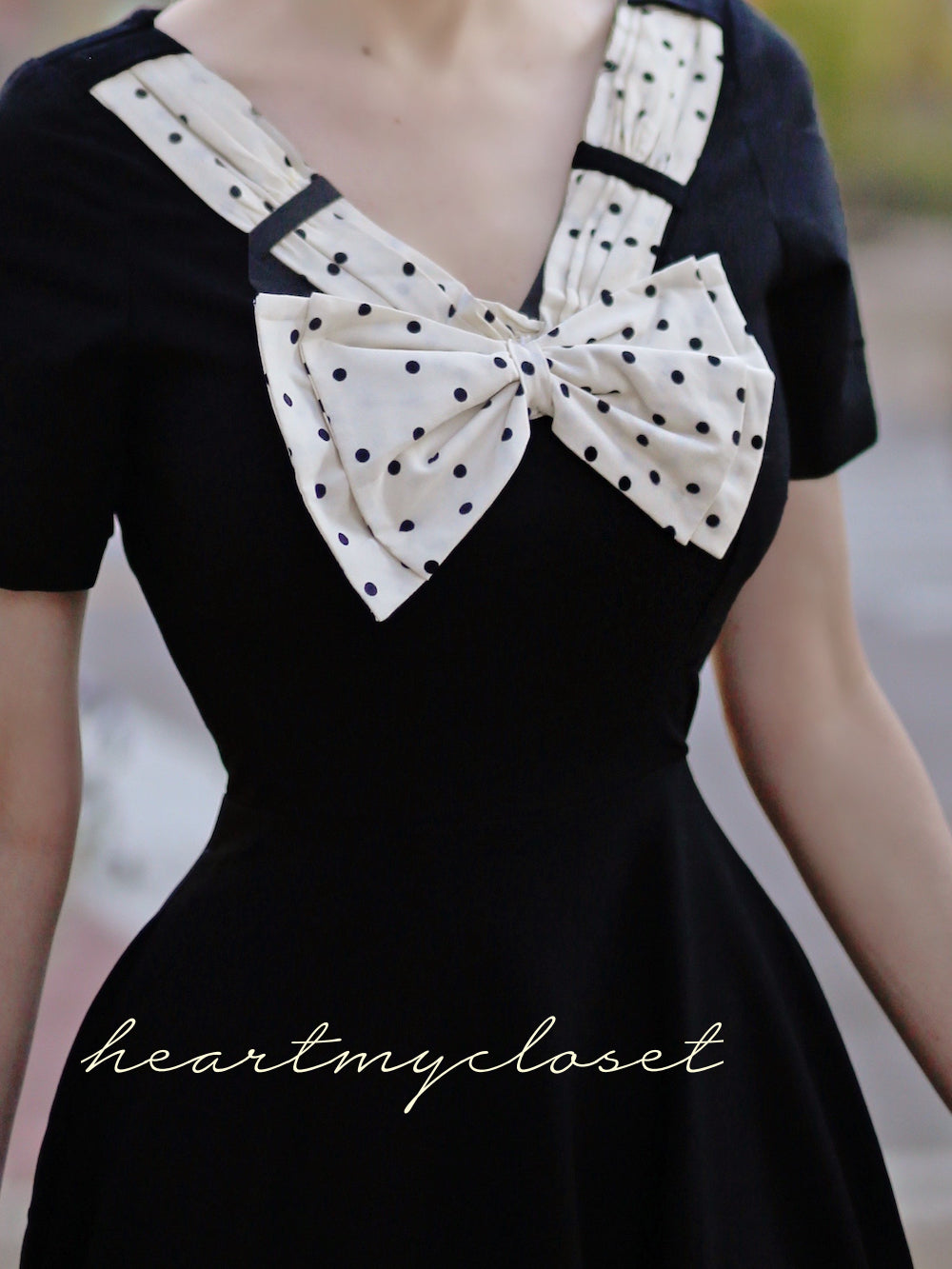 Polka Dot Swing LBD Retro 50s Dress - Vintage Style Cocktail Party & Swing Dance Outfit for Women