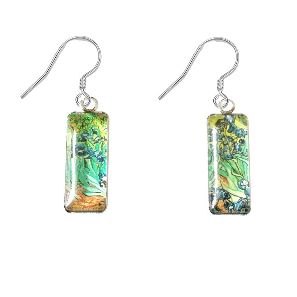 Van Gogh Starry Night Sunflower Dangle Earrings for Women - Abstract Art Drop Earrings - Boho Vintage Jewelry - Perfect for Parties, Weddings & Artistic Fashion