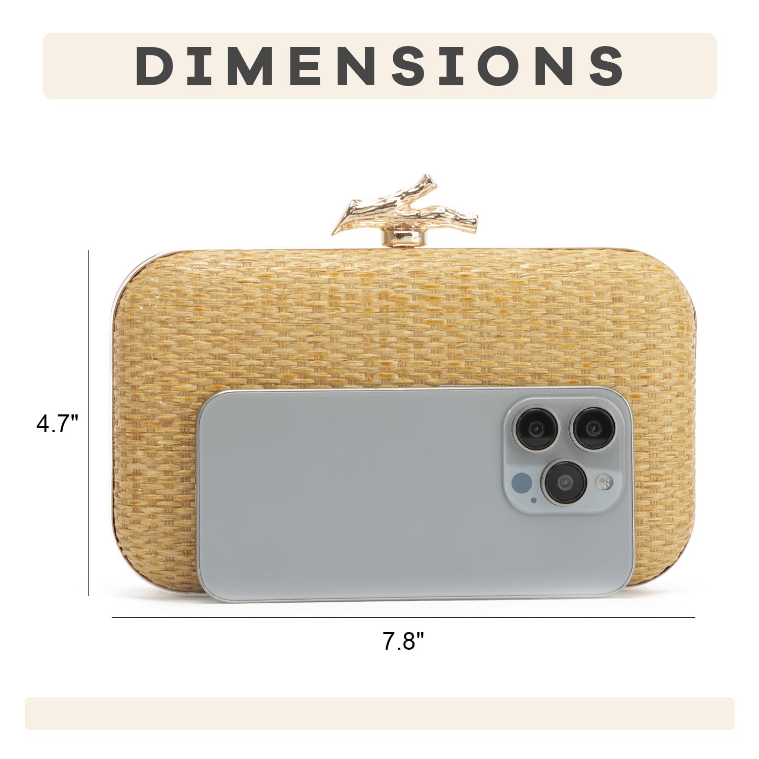 Elegant Woven Straw Clutch Purse for Women - Summer Evening Formal Handbag - Perfect for Weddings, Parties & Beach Events