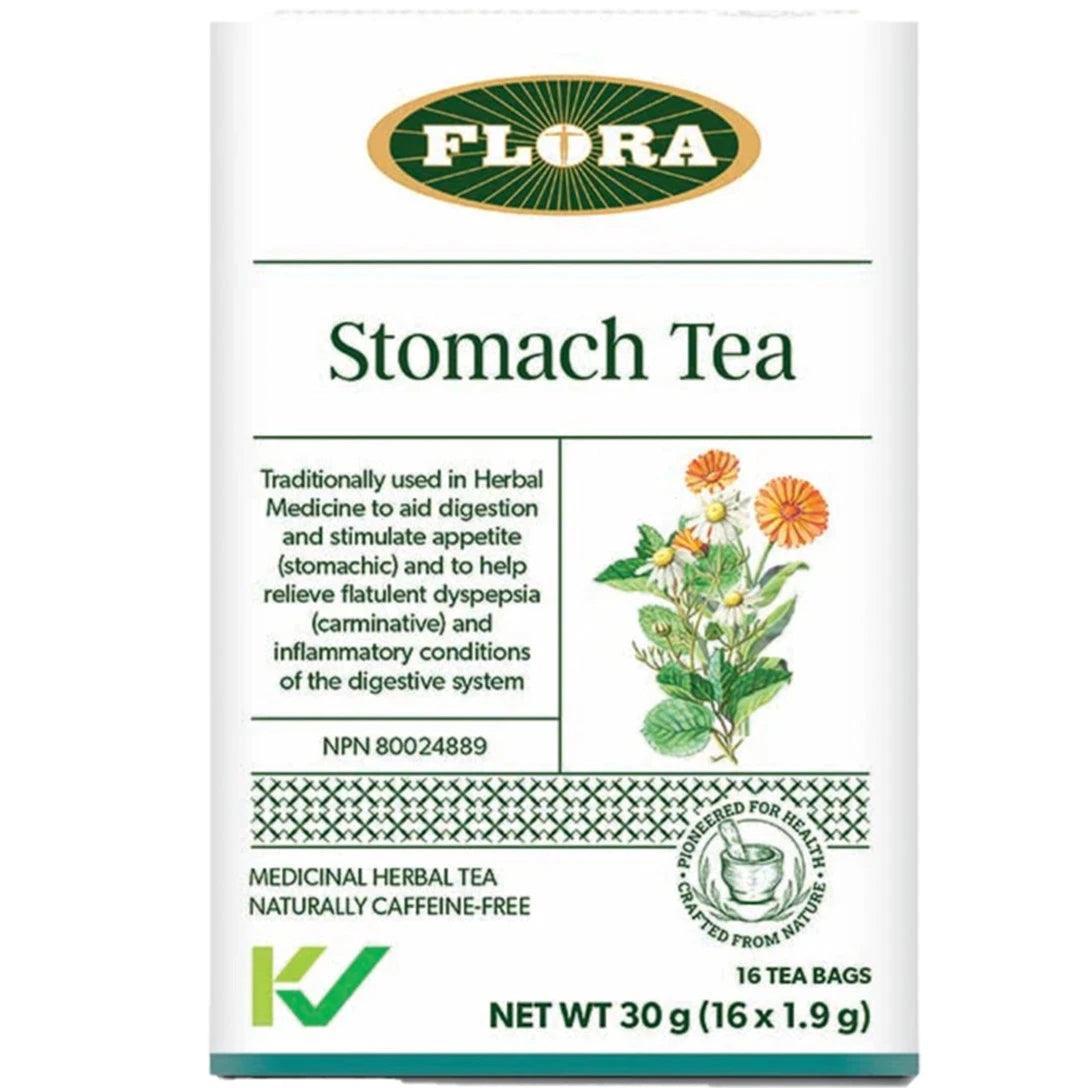Organic Flora Stomach Tea - 16 Herbal Tea Bags for Digestion & Bloating Relief - Natural Stomach Soothing Tea for Upset Stomach, Gas & Nausea - Perfect for After Meals & Digestive Comfort