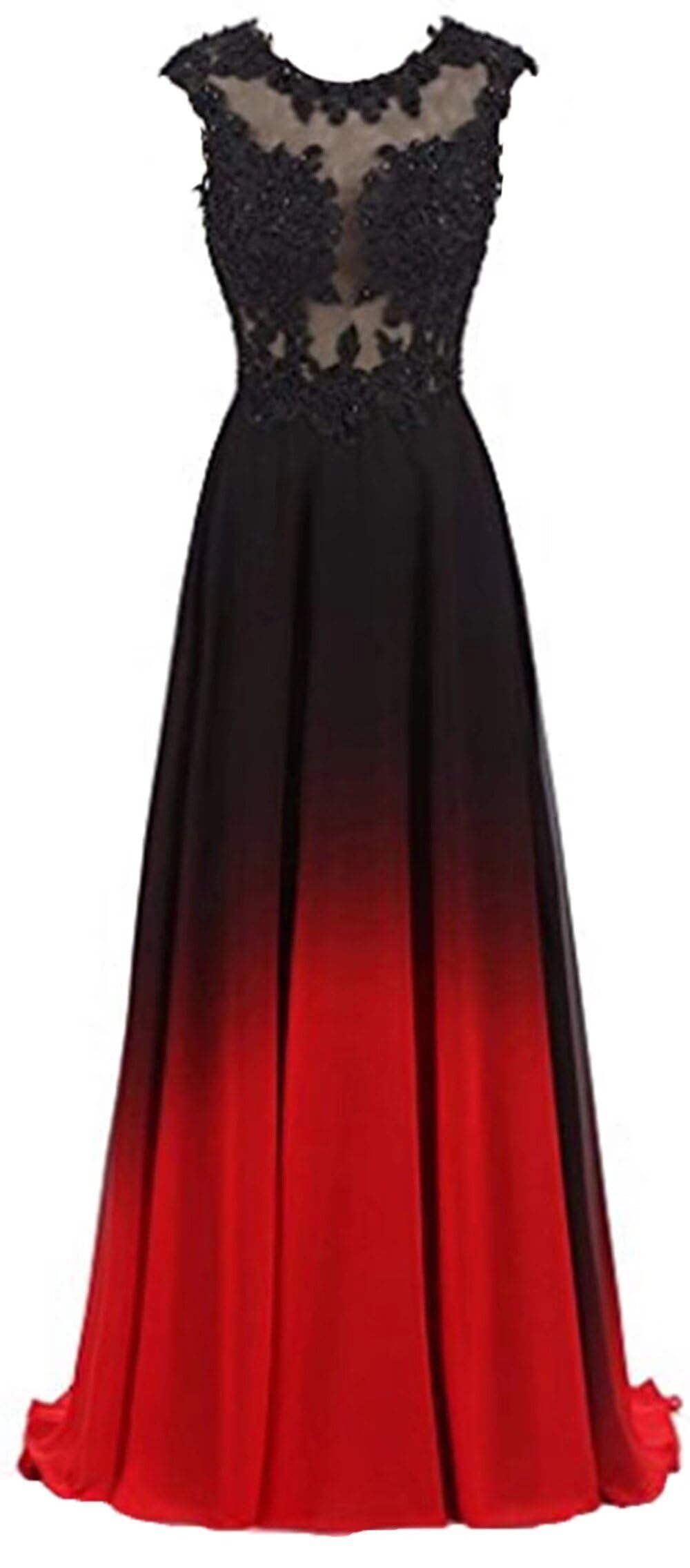 Elegant Women's Chiffon Gradient Prom Evening Dress - Formal Long Gown for Wedding, Party & Special Occasions | Flowy A-Line Silhouette for Dances, Galas & Black Tie Events