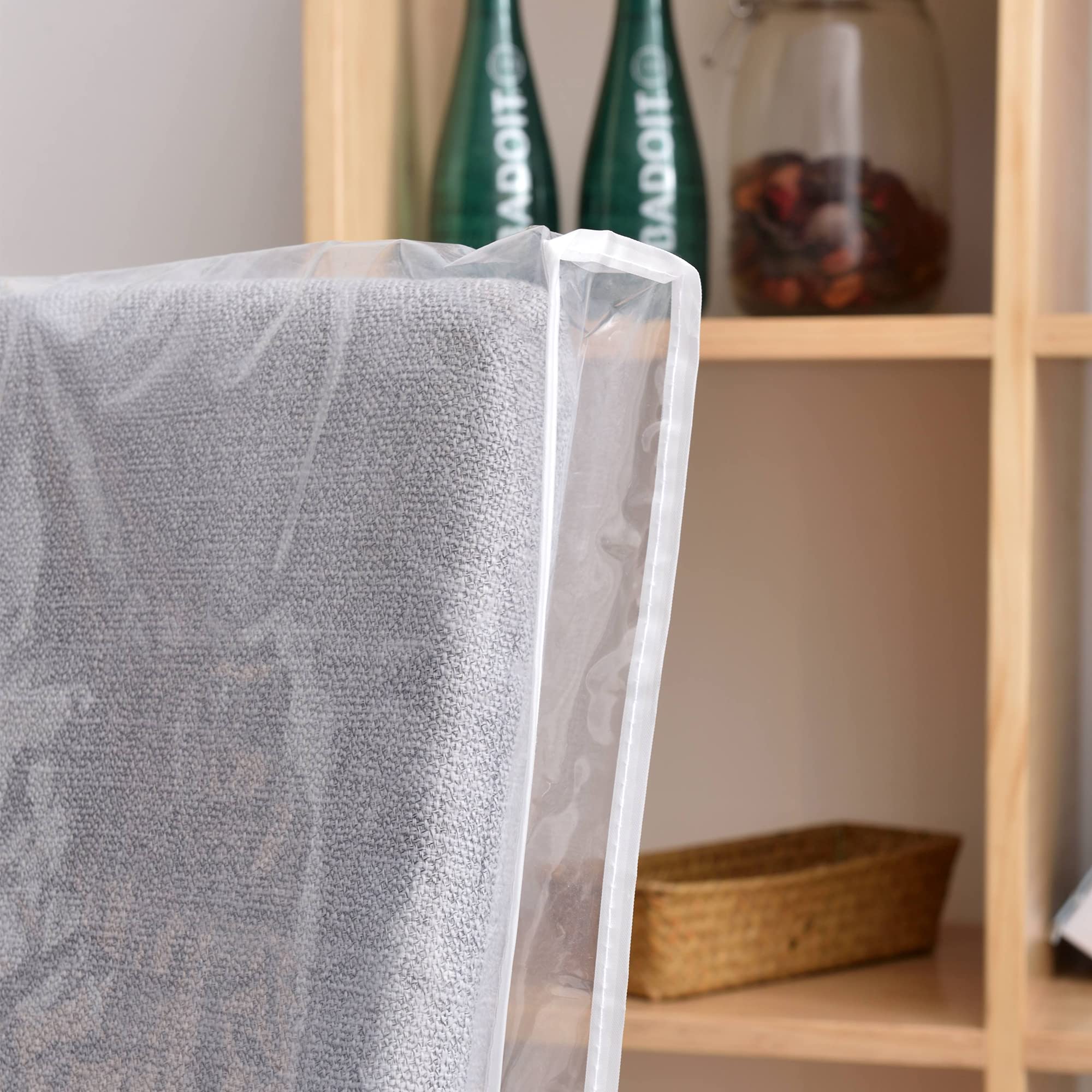 Clear PVC Waterproof Dining Chair Covers with Backrest - 4 Pack Plastic Seat Protectors for Stains, Spills & Dust - Perfect for Kitchen, Restaurant, Party & Home Use