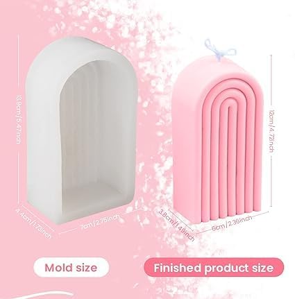 Radiance Store Silicone Bubble & Rainbow Candle Mold Set - DIY Pillar Candle, Epoxy Resin Molds for Lotion Bars, Bath Bombs, Clay Crafts - Perfect for Home Decor, Wedding Centerpieces & Spa Gift Making