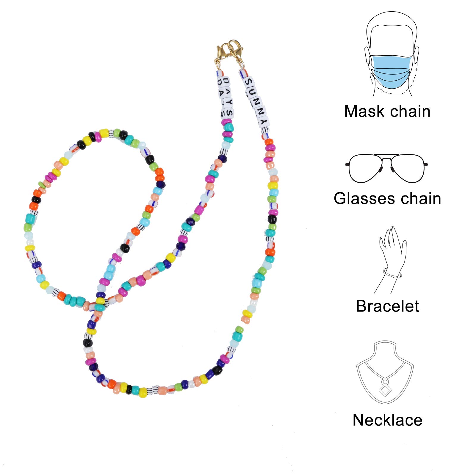 UENTIP Eyeglass Chain for Women - Stylish Sunglass Holder Strap & Eyeglass Necklace - Perfect for Reading, Driving, and Outdoor Activities