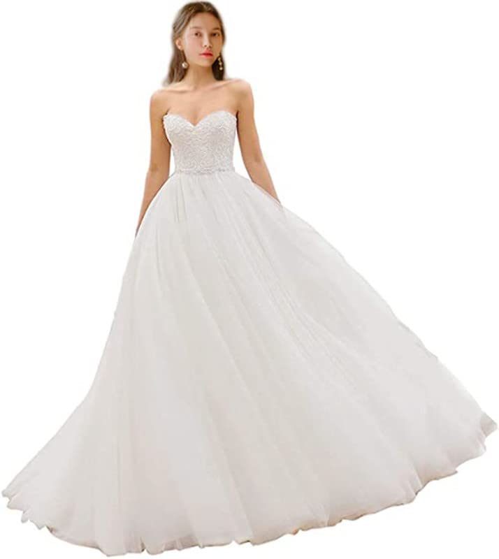 Elegant Women's Ball Gown Wedding Dress for Bride - Perfect for Bridal Ceremony, Formal Events & Prom
