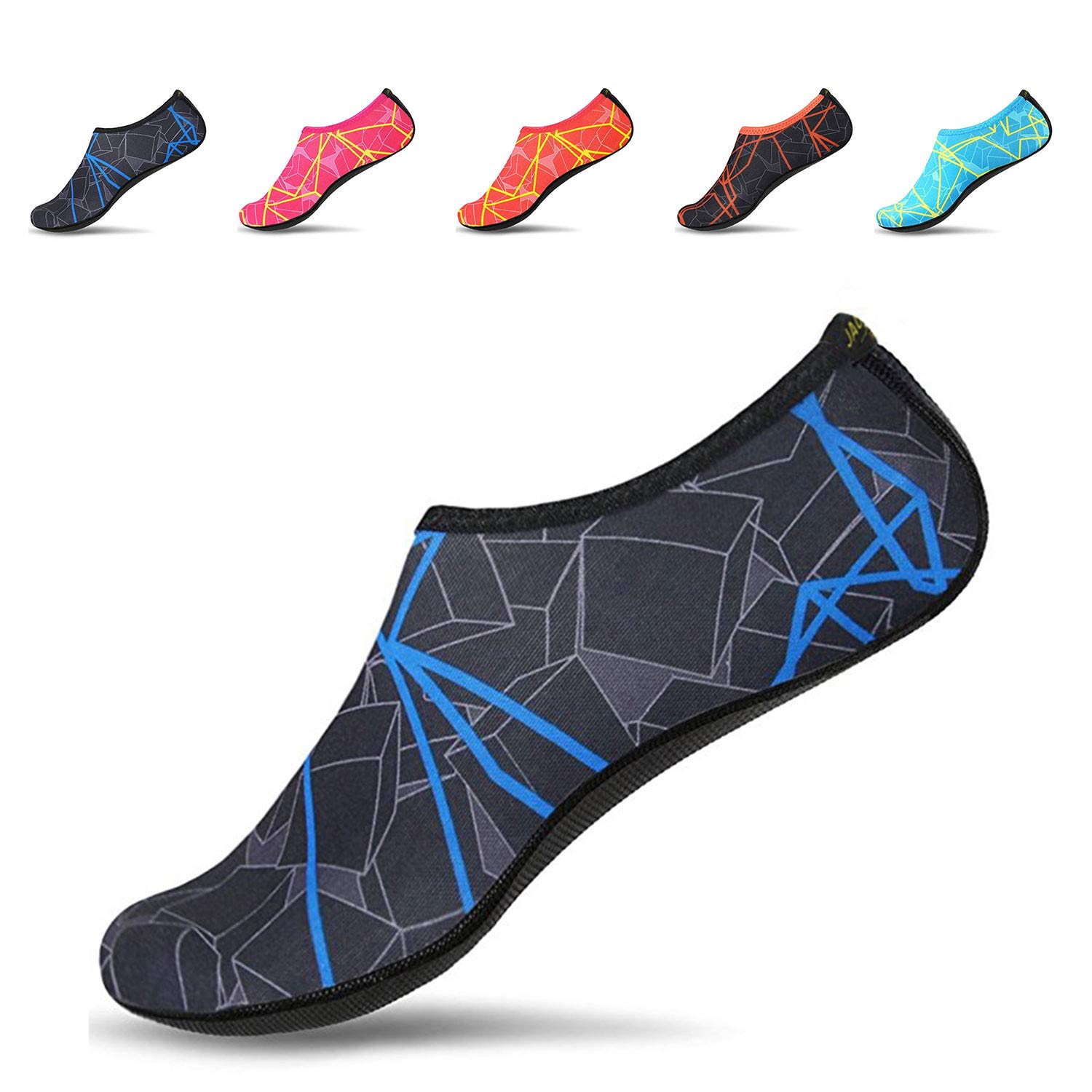 JACKSHIBO Water Shoes for Women & Men - Quick-Dry Swim Shoes, Aqua Socks for Swimming, Beach, Pool, Yoga & Surfing | Cruise Essentials & Water Activities