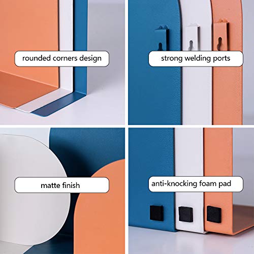Metal Wall Shelf Organizer - Wall-Mounted Arch Storage Shelf for Living Room, Bedroom, Bathroom, Kitchen, Office & Hotel Decor | Space-Saving Display Solution (Orange, Large)