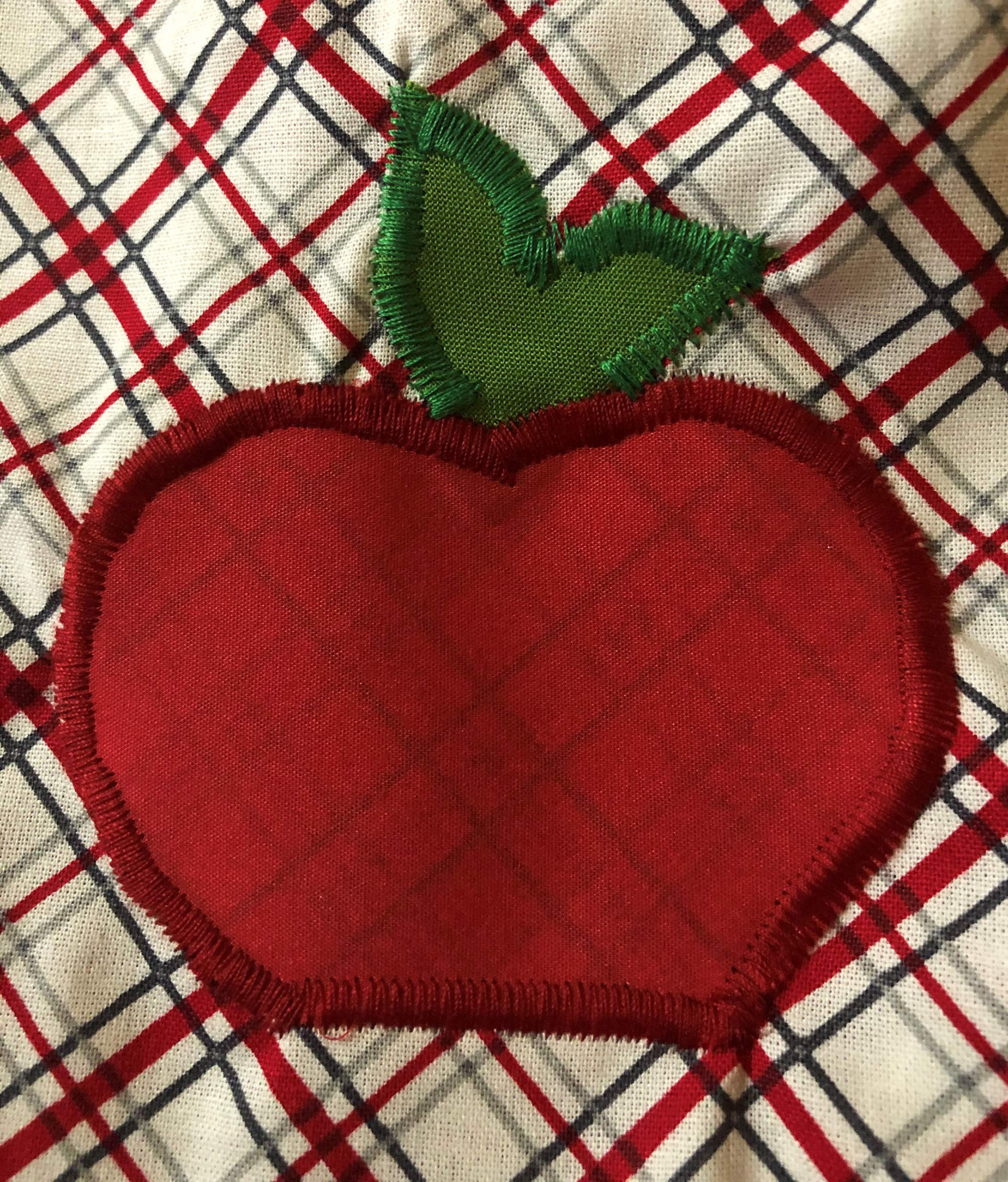 Embroidered Apple OSTER Blender Cover with Bow for Kitchen Decor