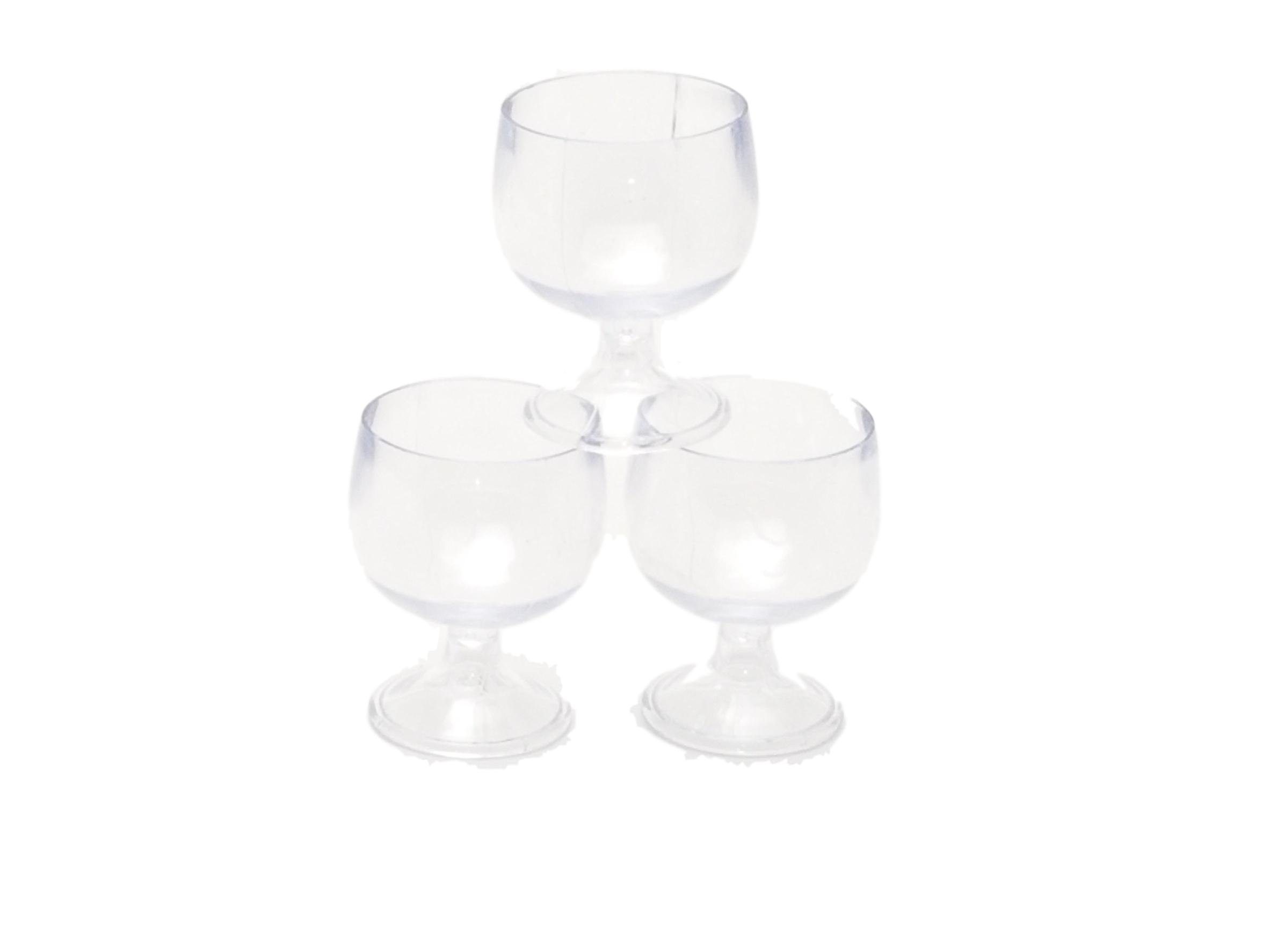 12-Pack Mini Plastic Brandy Cups - Candy Holders for Wedding, Baby Shower & Party Favors - Perfect for Desserts, Snacks & Small Treats