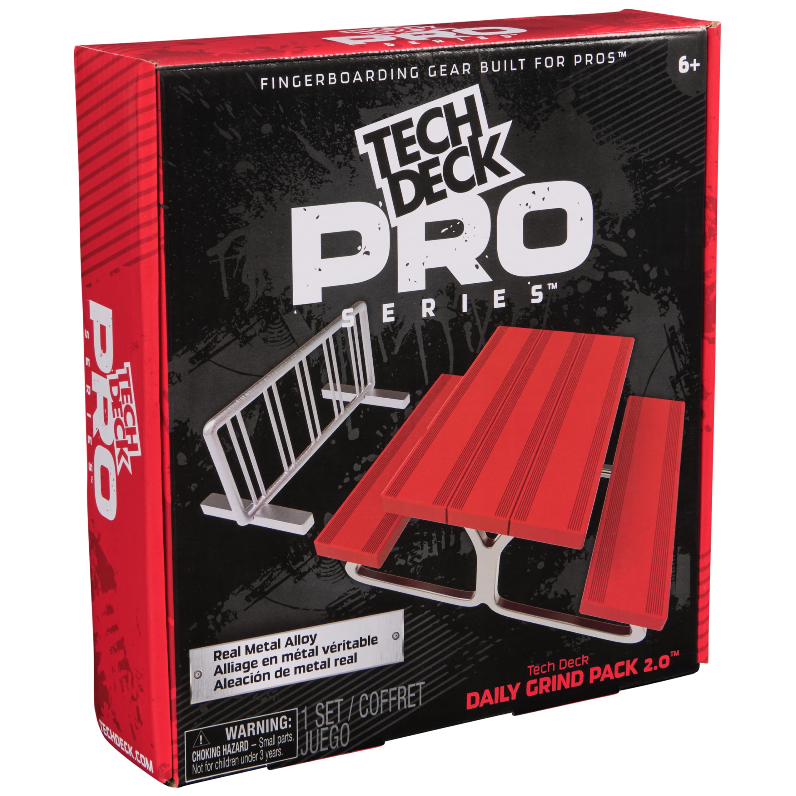 Tech Deck Pro Series Daily Grind Pack 2.0 - Complete Finger Skateboard Set with Picnic Table & Bike Rack | Mini Skateboard Toys for Boys & Girls Ages 6+ | Perfect for Indoor Play, Desk Fun & Fingerboard Tricks