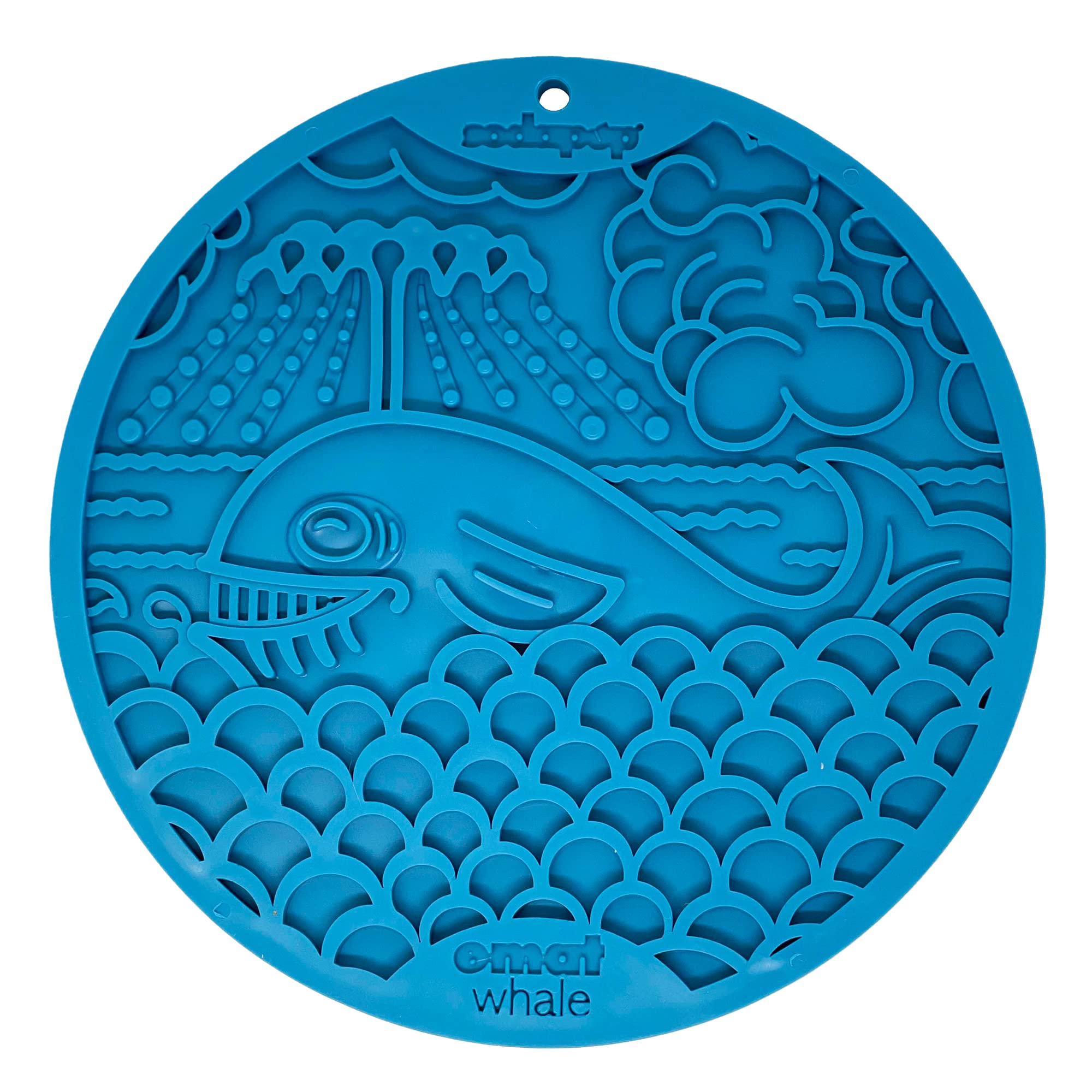 SodaPup Whale Lick Mat for Dogs - Non-Toxic, Pet-Safe Rubber Slow Feeder with Suction Cups | Made in USA | Mental Stimulation, Digestive Health & Anxiety Relief | Perfect for Bath Time, Grooming & Mealtime Slow Feeding
