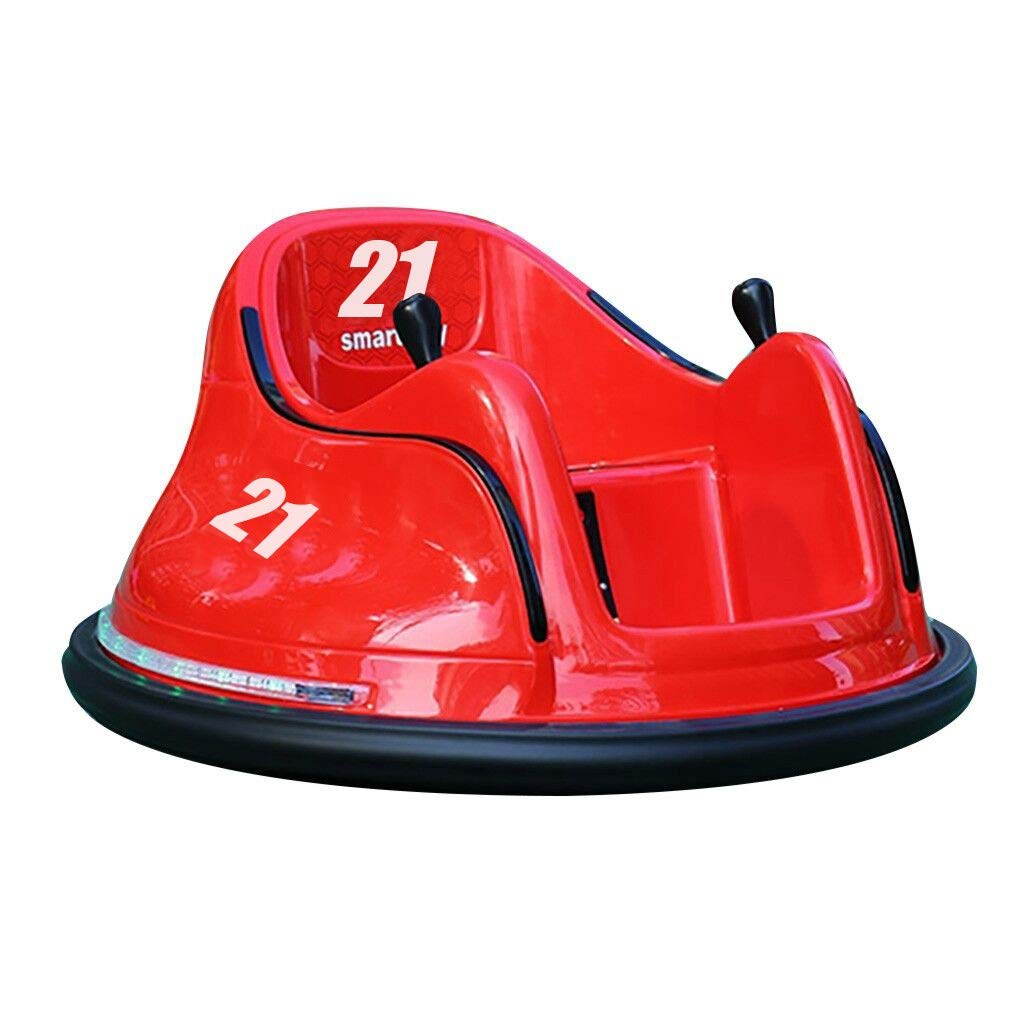**ViSDRON Mini 6V Battery-Powered Ride-On Bumper Car Toy for Kids - 360° Spin & LED Lights - Remote Control Battle Vehicle for Boys & Girls Ages 3-12 (Red) - Perfect for Indoor Play, Birthday Gifts & Outdoor Fun**