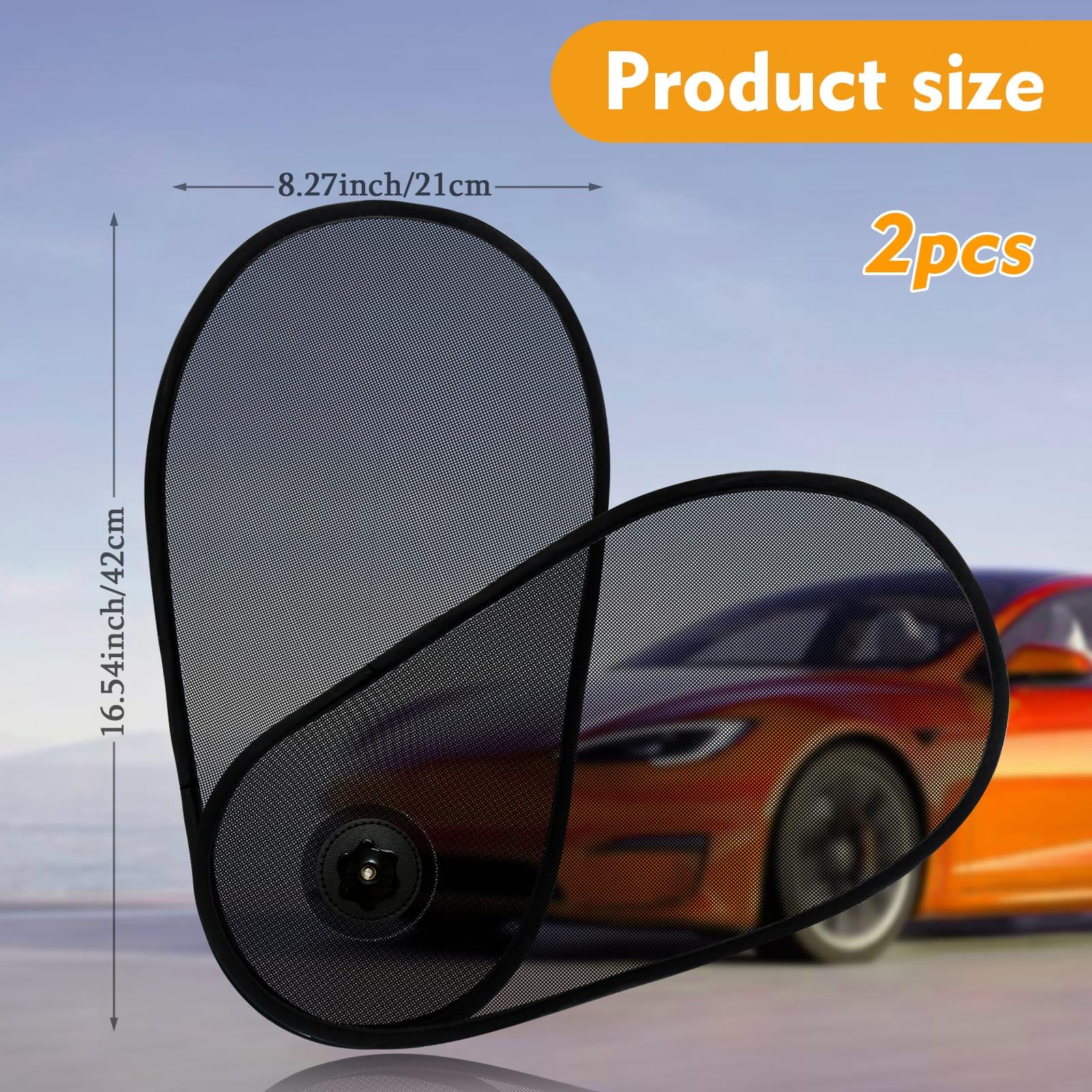 2 Pack Adjustable Car Window Shades - Rotatable Sun Shade for Baby & Driver Protection, UV Blocking Car Windshield Visor | Perfect for Summer Travel, Road Trips & Child Safety