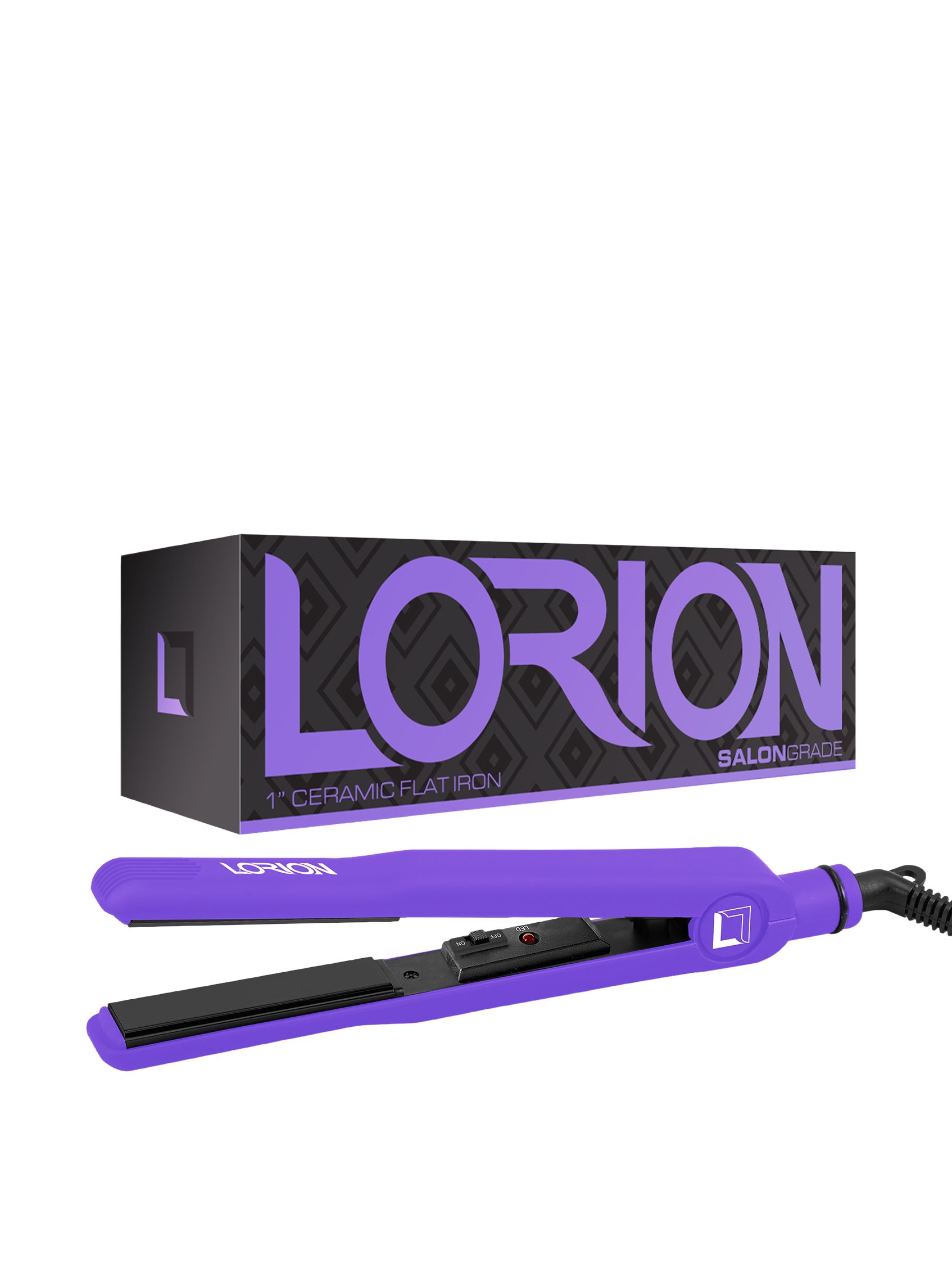 Pure CERAMIC Ultra Smooth Plates 1 Inch Ceramic Flat Iron Hair Straightener (Purple) - Perfect for Salon Quality Styling at Home, Travel & Professional Use
