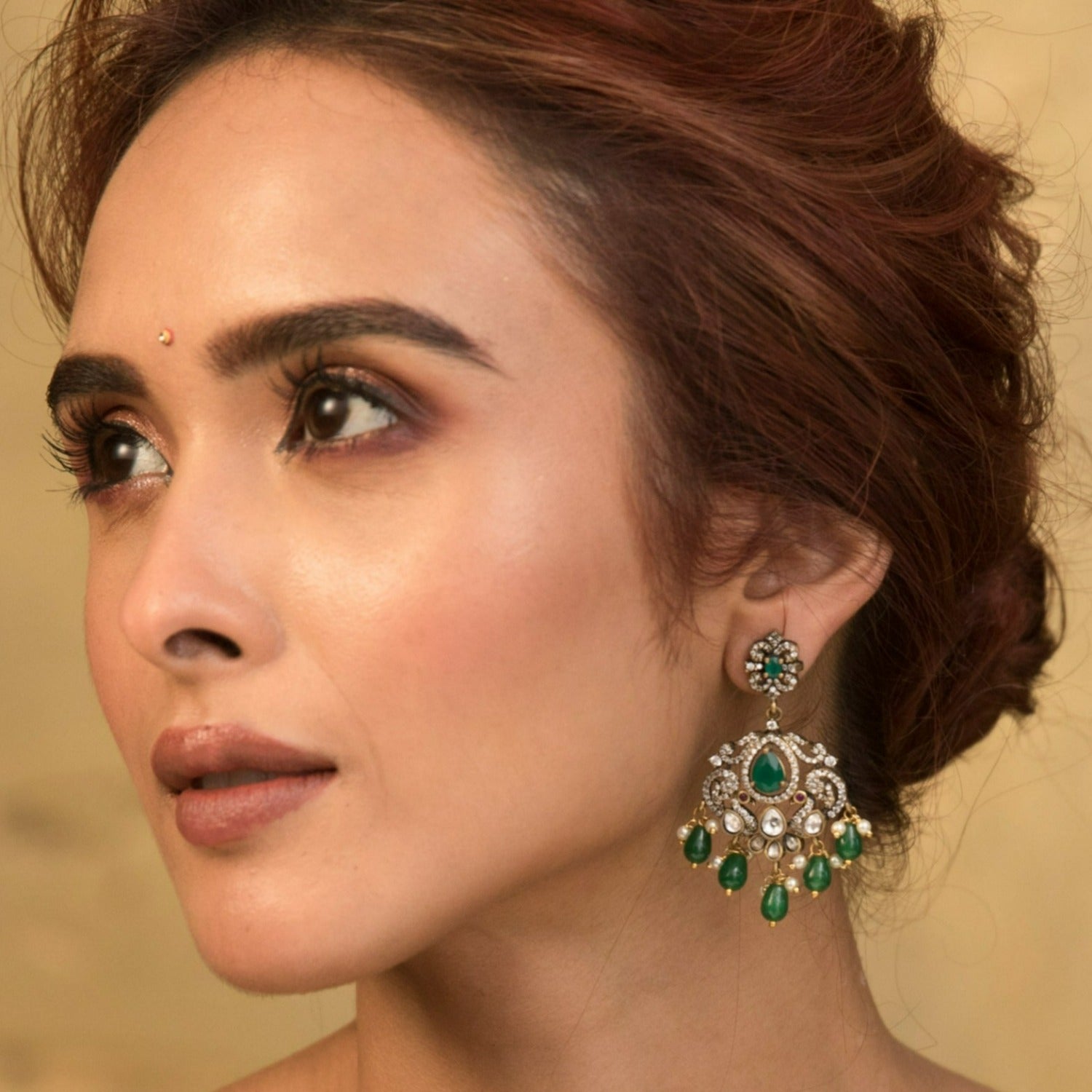 Ruchira Nakshatra Cubic Zirconia Drop Earrings for Women - Elegant Dangle Earrings for Party, Wedding & Evening Wear
