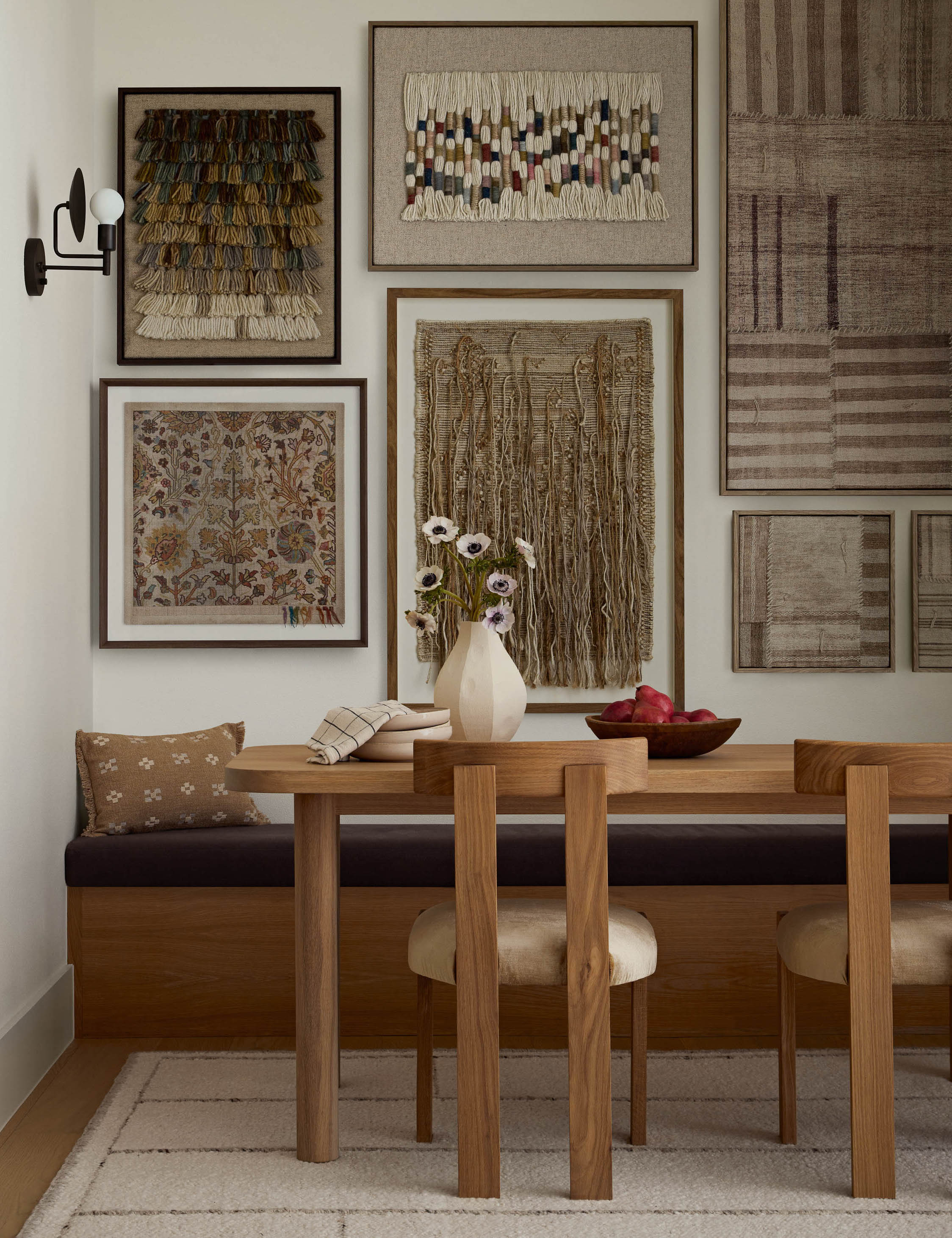 Deliz Textile Wall Art - Handmade Boho Tapestry for Home Decor, Bedroom & Living Room Wall Hanging - Perfect for Bohemian, Aesthetic & Cozy Interior Design
