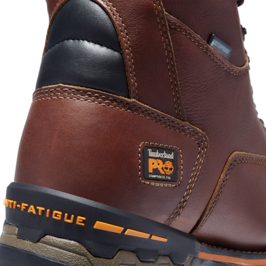 Timberland PRO Boondock Men's 8 Inch Waterproof Composite Toe Work Boots - Brown 89646 | Slip Resistant & Electrical Hazard Safety Shoes for Construction, Warehouse & Outdoor Jobs