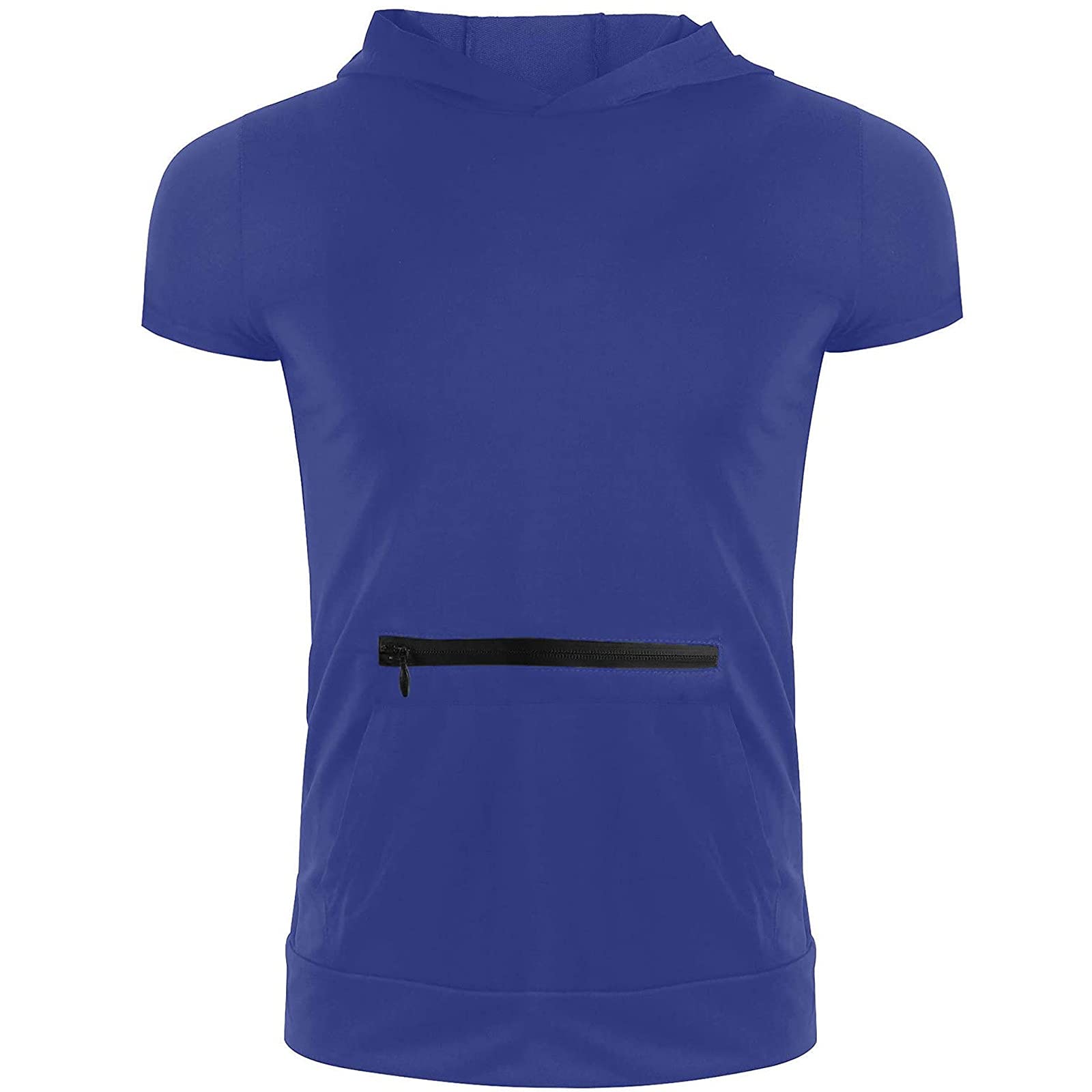 Men's Solid Color Oversized T-Shirts - Short Sleeve Polyester Round Neck Tee with Travel Pockets - Soft & Breathable Summer Casual Shirts for Travel, Gym & Everyday Wear