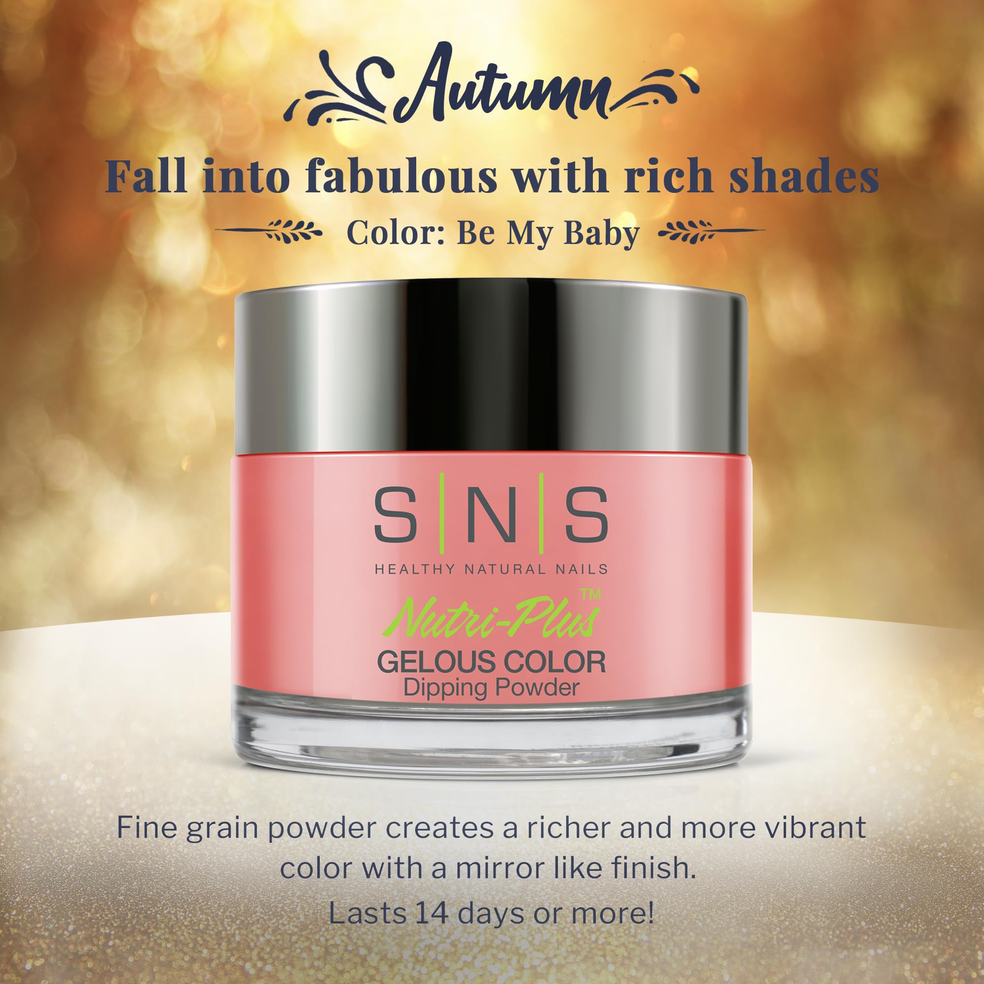 SNS Nail Dip Powder - Be My Baby Pink Peach Tan - Long Lasting 14 Days Acrylic Nail Color - Low Odor No UV Lamp Needed - 1oz - Perfect for Home Manicures, Salon Nails & DIY Nail Art