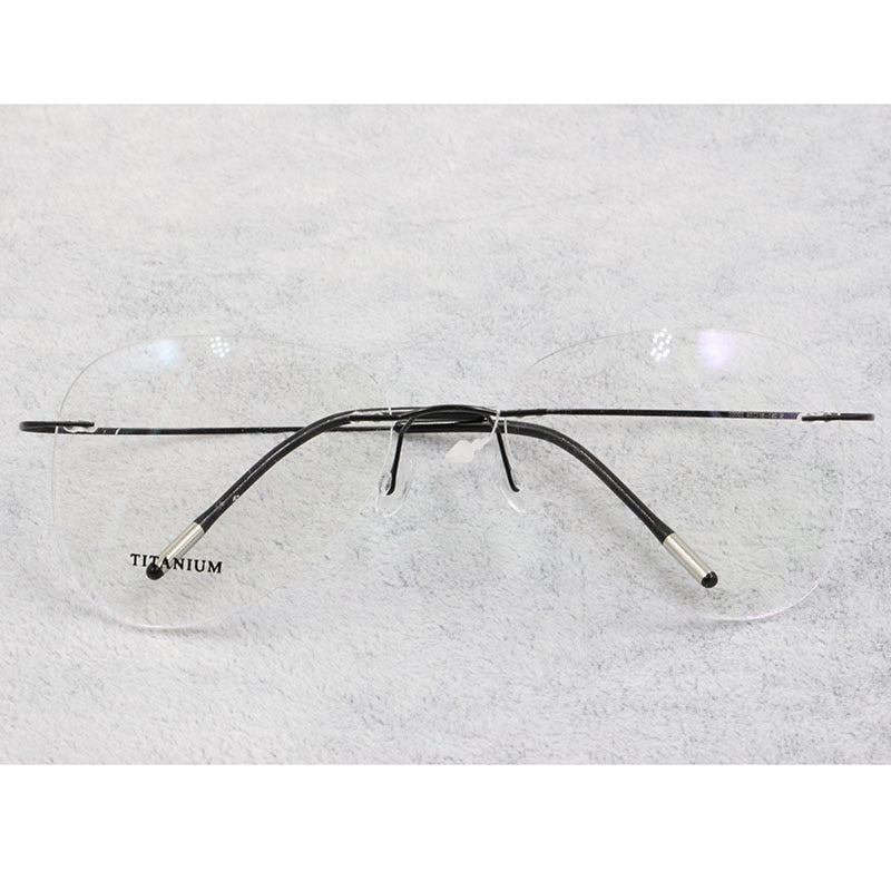 Bclear Men's Eyeglasses Titanium Rimless Lightweight Flexible Frame - 20002 - Perfect for Work, Reading & Everyday Use