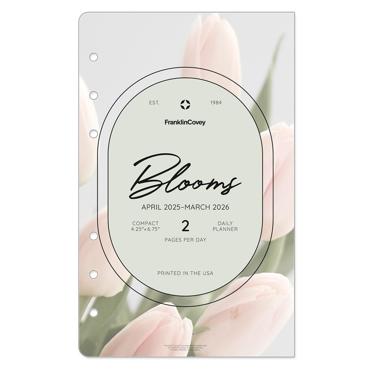 FranklinCovey Compact Two Page Per Day Ring-Bound Planner (April 2025 - March 2026) - Daily Organizer for Productivity & Time Management - Perfect for Professionals, Students & Entrepreneurs