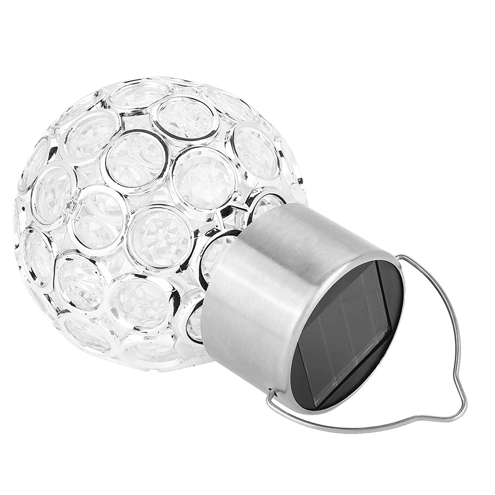 Solar Powered Color Changing LED Hanging Lamp - Outdoor Garden & Indoor Bedroom Decor - PVC Waterproof Ball Light (Pure White) for Patio, Yard, Party & Night Light