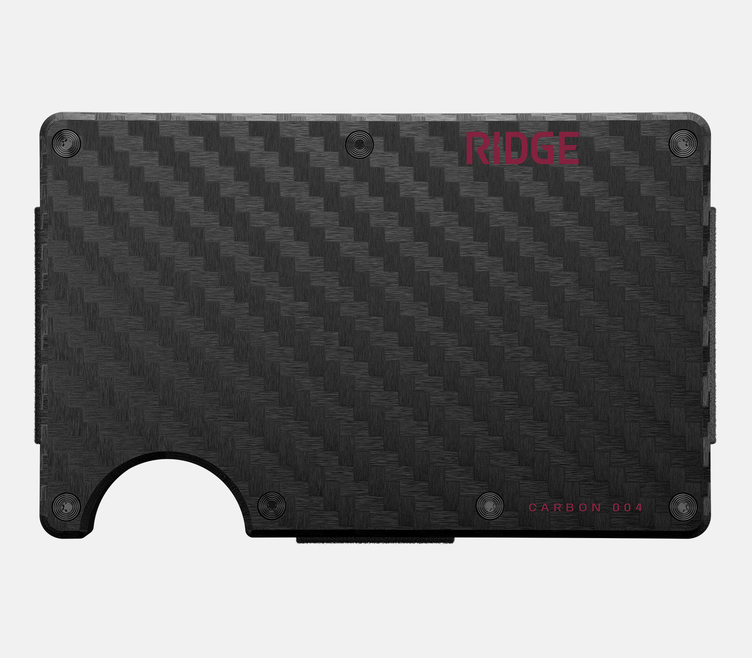 Ridge Wallet - Slim RFID Blocking Minimalist Front Pocket Wallet for Men | Oxblood Carbon 004 | Perfect for Everyday Carry, Travel & Gift Giving