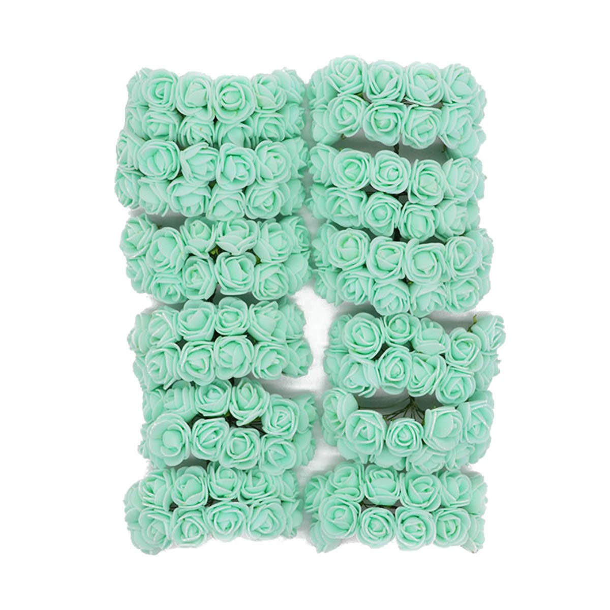 144Pcs Artificial PE Foam Roses - Mint Green Fake Flowers for DIY Wedding Bouquets, Bridal Shower Decorations, Home & Party Decor | Perfect for Centerpieces, Table Arrangements, and Craft Projects