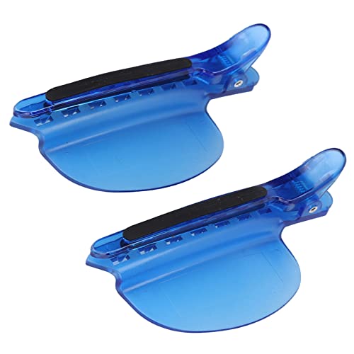 2PCS Heat-Resistant Hair Sectioning Clips - Blue Wig Extension & Highlighting Clips with Anti-Slip Ergonomic Design | Perfect for Salon Styling, DIY Hair Coloring & At-Home Haircuts