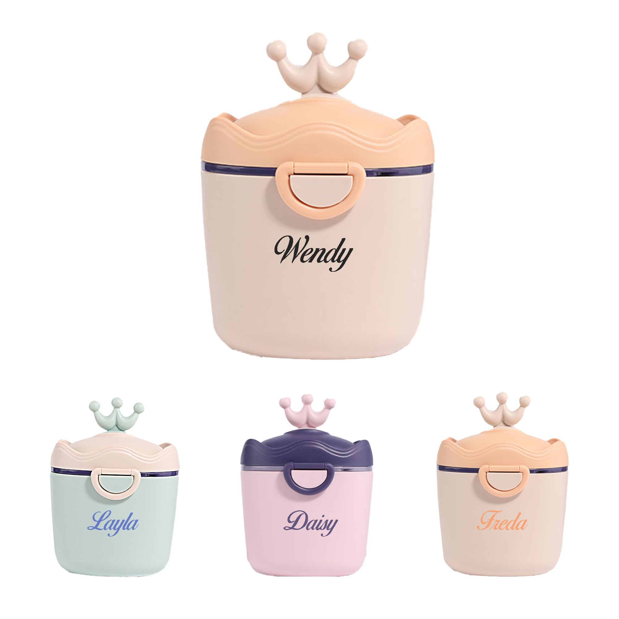 BUGMKCS Portable Baby Formula Dispenser with Carry Handle & Scoop - Travel-Friendly Milk Powder Container for Infants - Perfect for Outdoor Trips, Daycare & On-The-Go Feeding