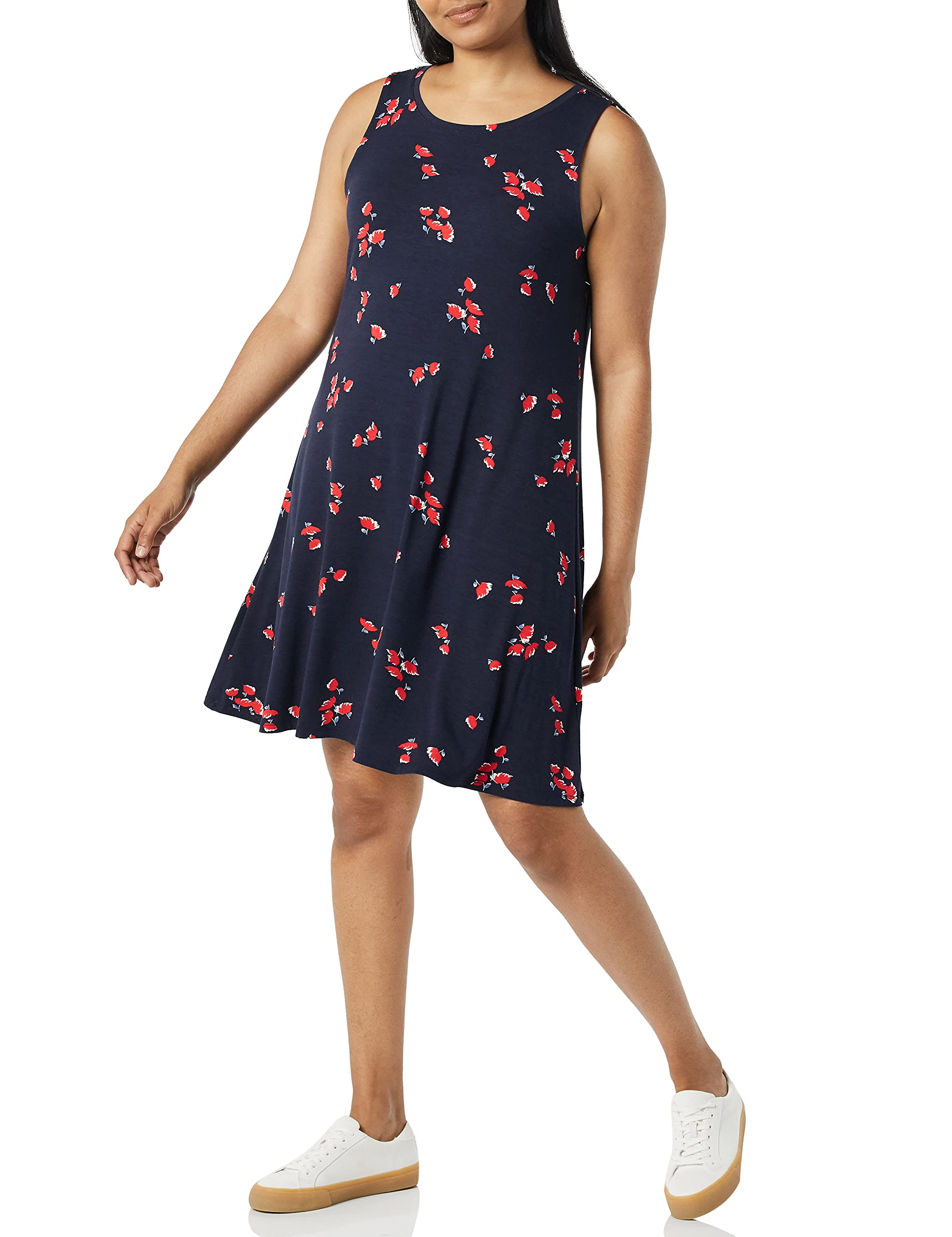 Amazon Essentials Women's Tank Swing Dress - Casual Sleeveless Flowy Summer Dress for Women | Perfect for Beach, Vacation, and Everyday Wear