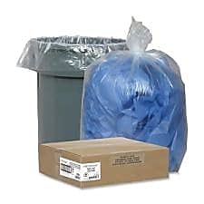 Eco-Friendly Clear Recycled Trash Bags - 30 Gallon Biodegradable Garbage Can Liners for Kitchen, Office & Outdoor Use