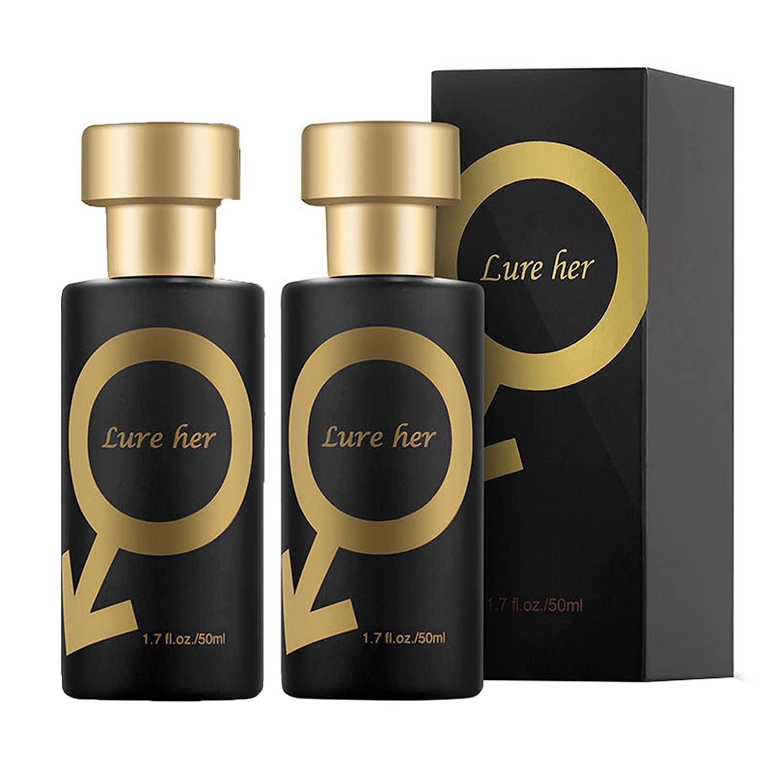 2Pcs Lure Her Cologne for Men - Long Lasting Attractive Fragrance, Lashvio Perfume Gift Set for Him | Date Night, Office & Special Occasions