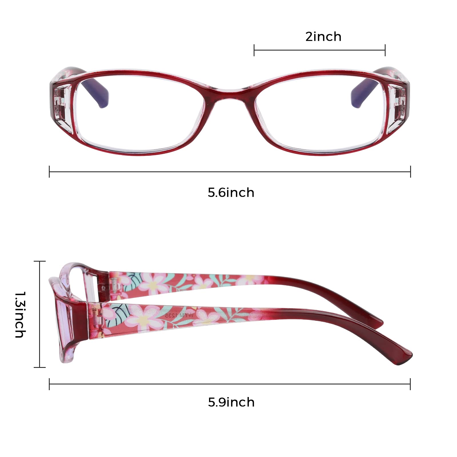 6 Pairs Fashionable Women's Reading Glasses - Anti Blue Light HD Resin Lenses for Computer Work, Reading & Daily Use