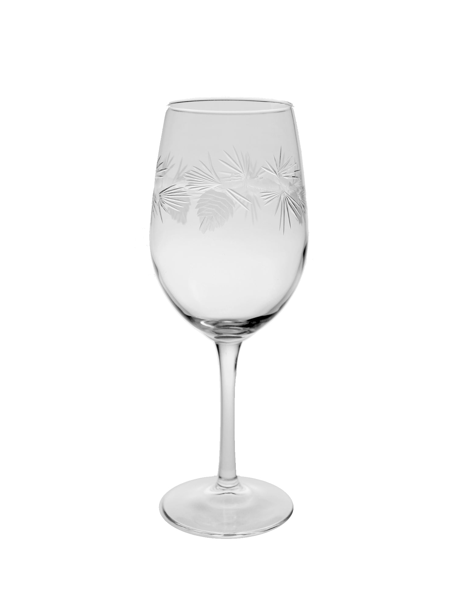 Elegant Pine Cone Design White Wine Glass Set - Perfect for Dinner Parties, Weddings & Holiday Gatherings