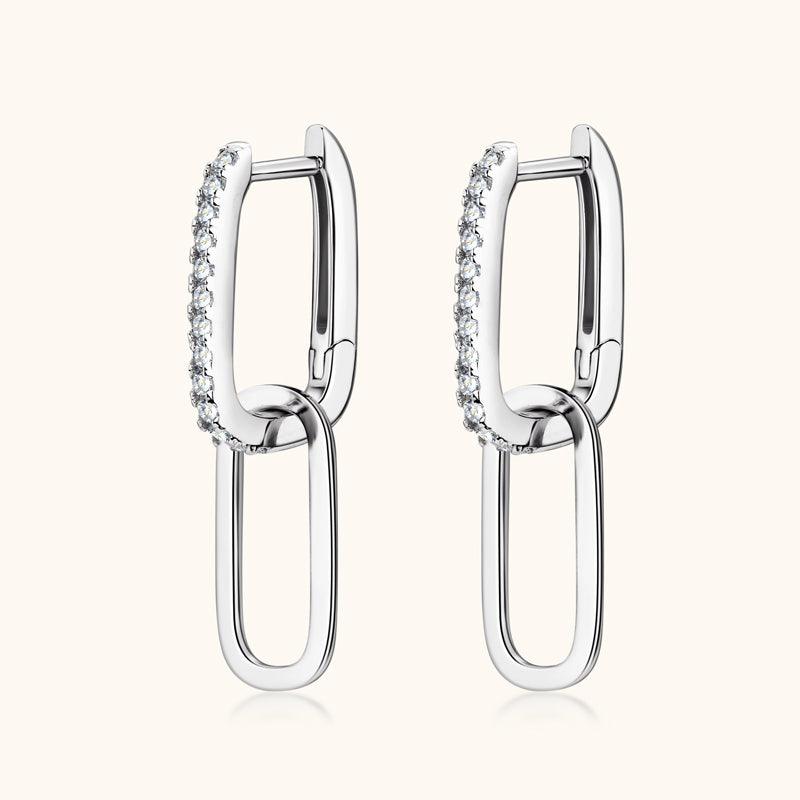 Luxury Moissanite Pavé Drop Earrings for Women - Hypoallergenic 925 Sterling Silver Dangle Earrings - Perfect for Weddings, Parties & Special Occasions